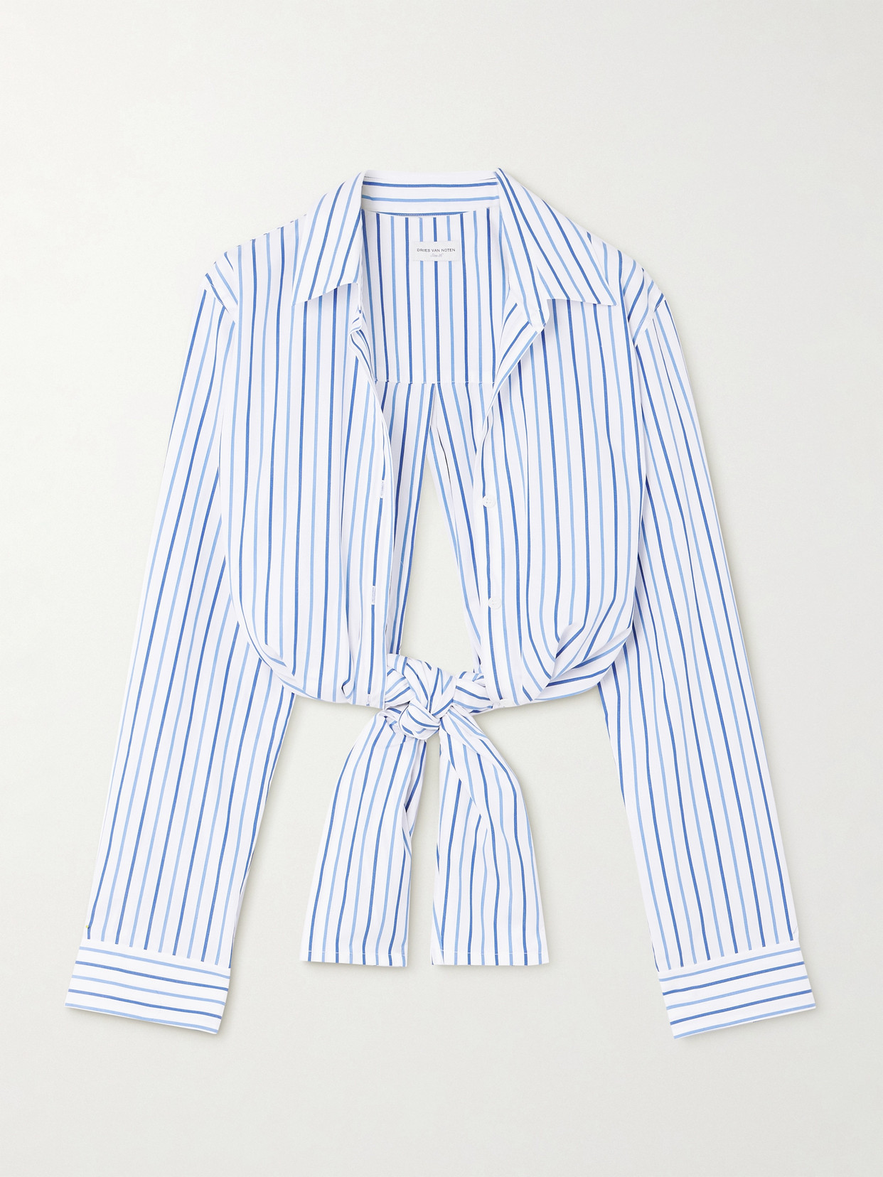 Dries Van Noten Light Blue Cotton Calbero Shirt In Blue