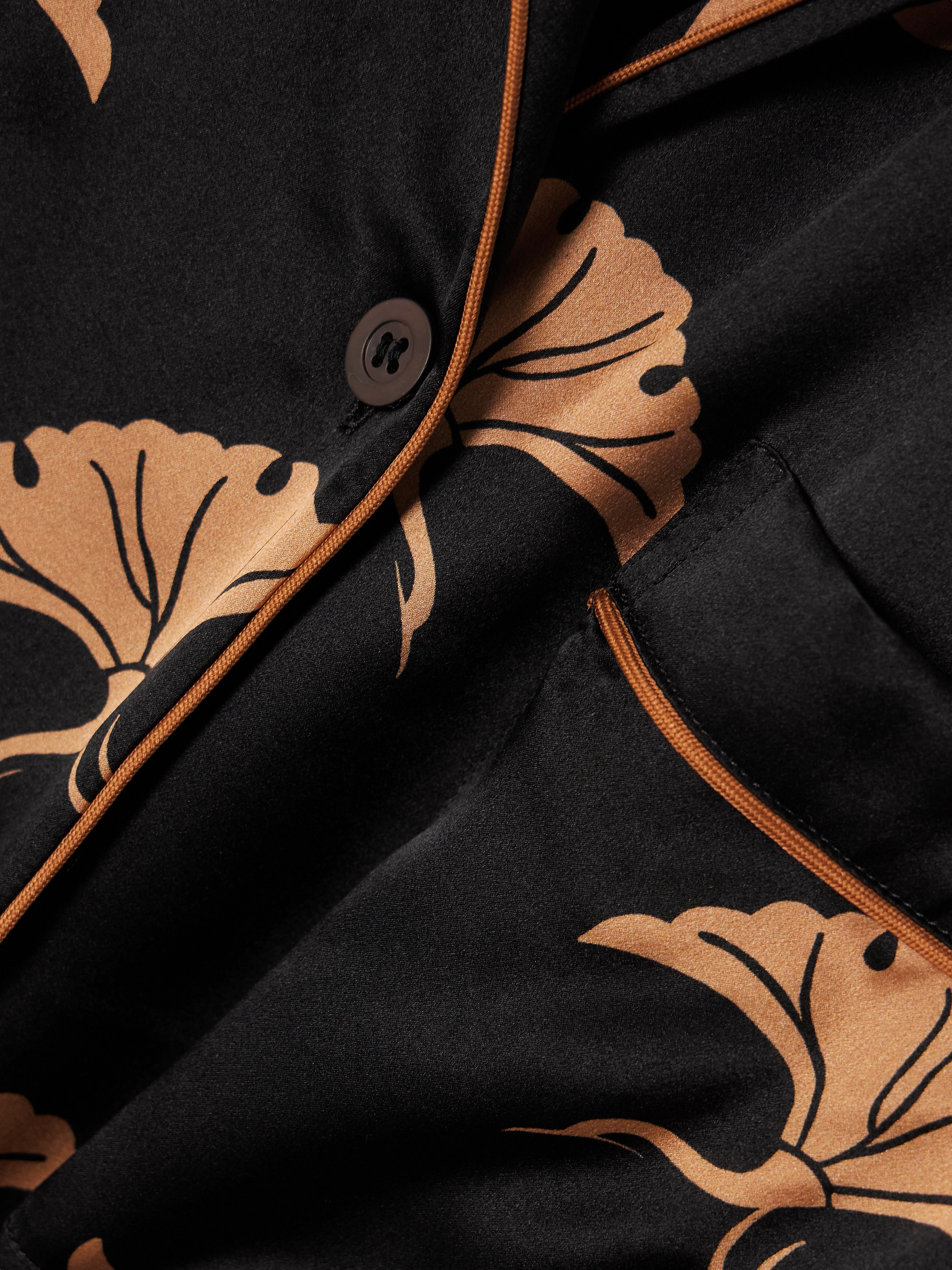 Dries Van Noten Belted printed silk shirt dress thumbnail