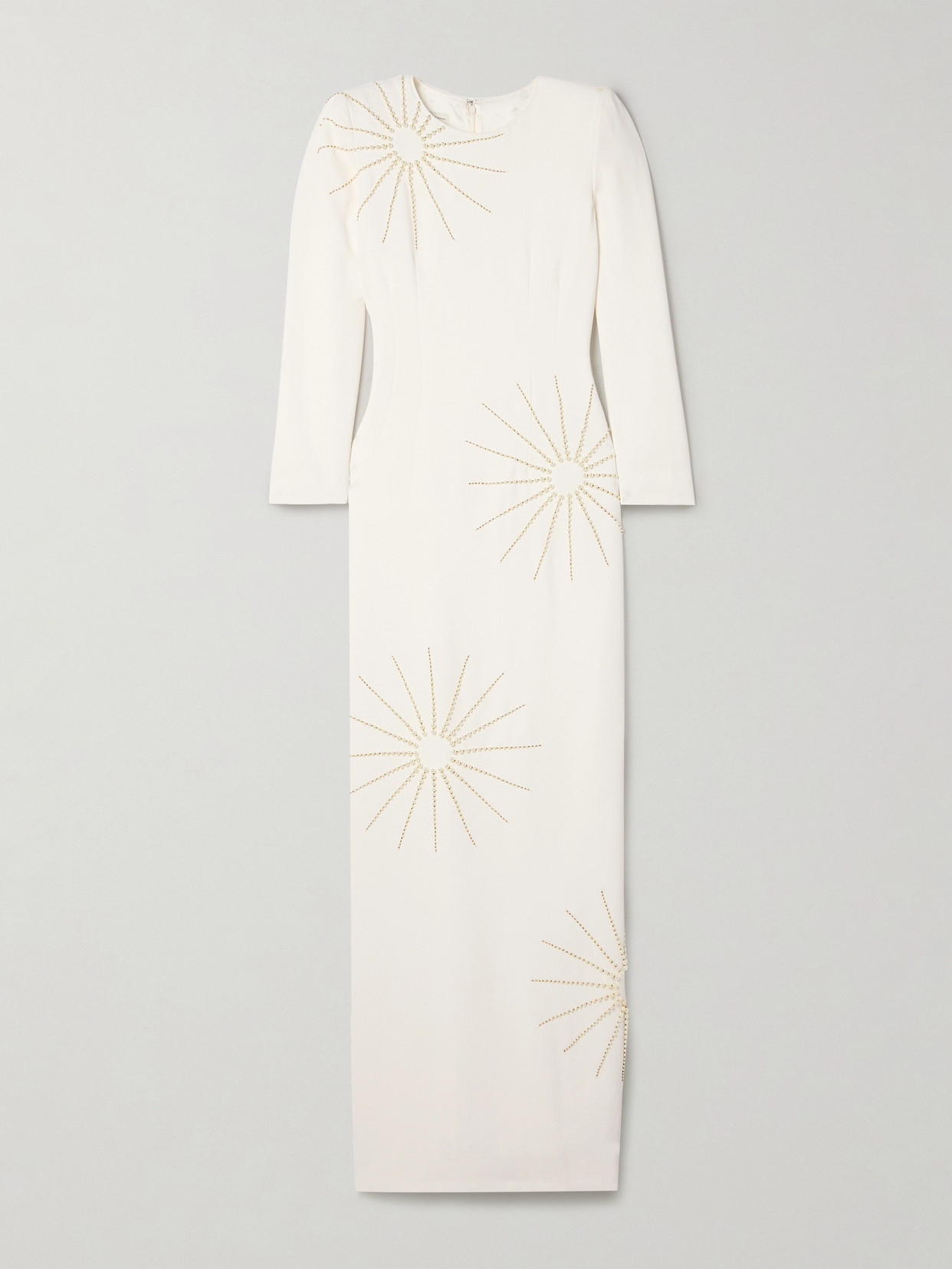 Dries Van Noten Dalista Embellished Crepe Maxi Dress In White