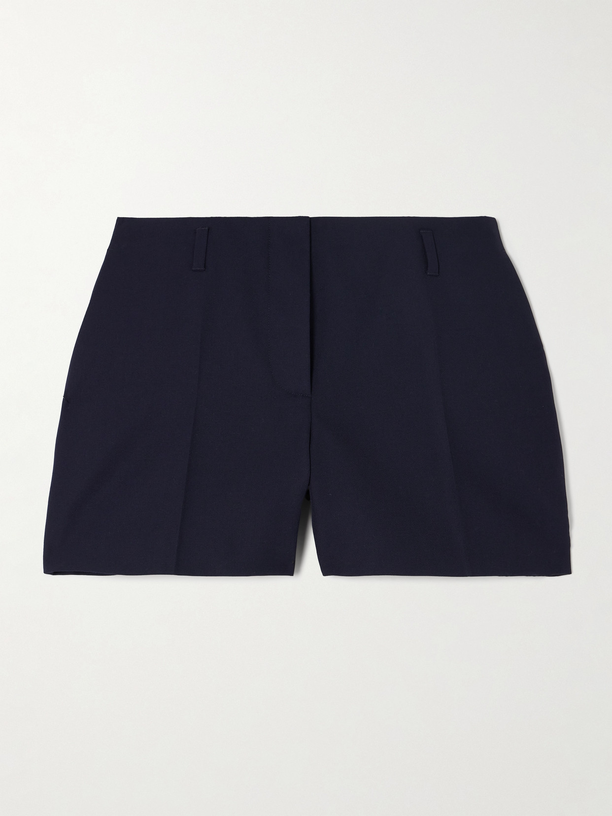 Dries Van Noten Pleated Twill Shorts In Blue