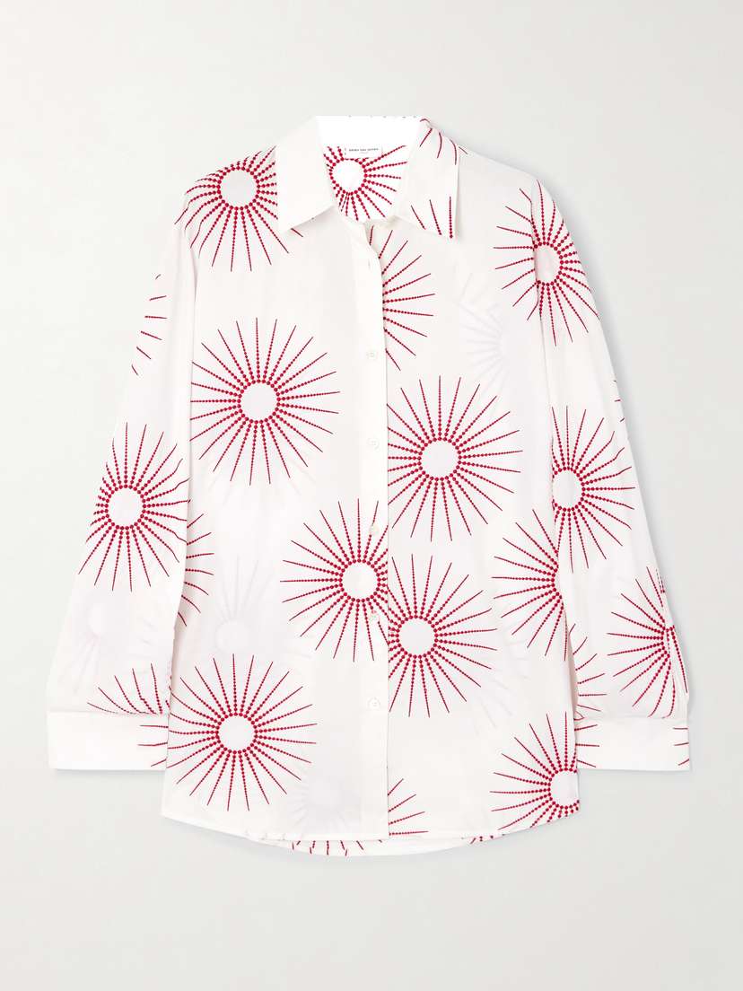 Dries Van Noten Embroidered Cotton-poplin Shirt