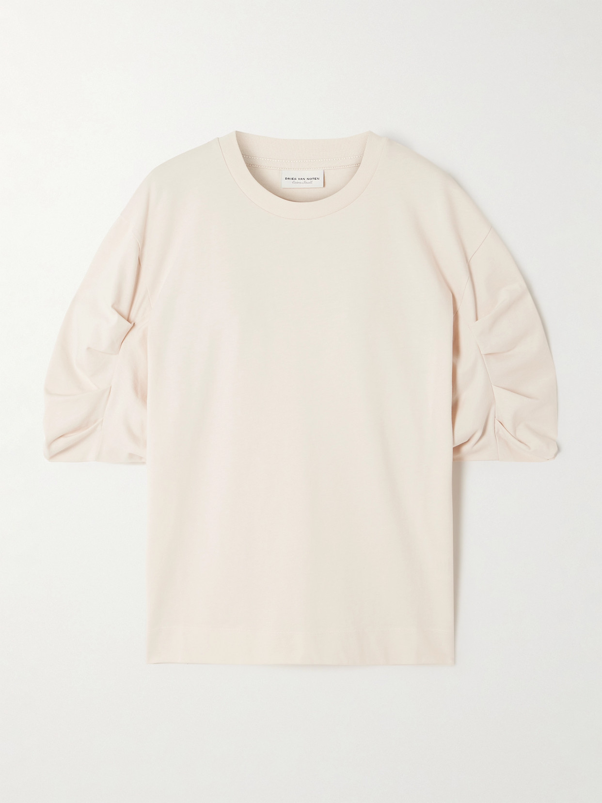 Dries Van Noten G Cotton-jersey T-shirt In Ecru