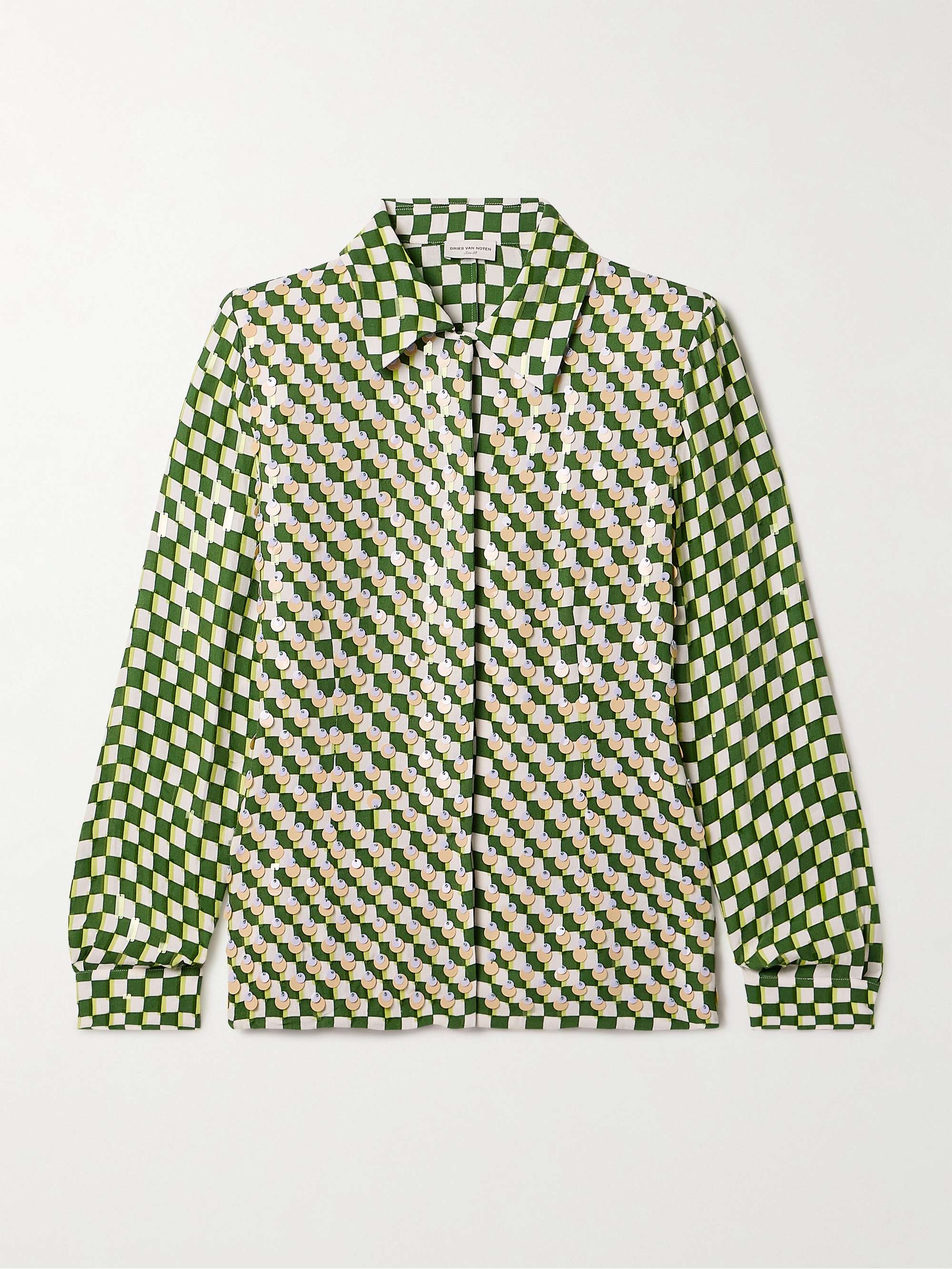 DRIES VAN NOTEN 長袖シャツ チェック柄 dries van noten 22aw オンブレチェックシャツ