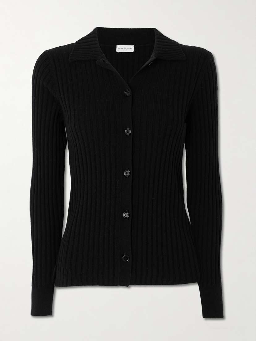 Dries Van Noten Ribbed Cashmere Cardigan