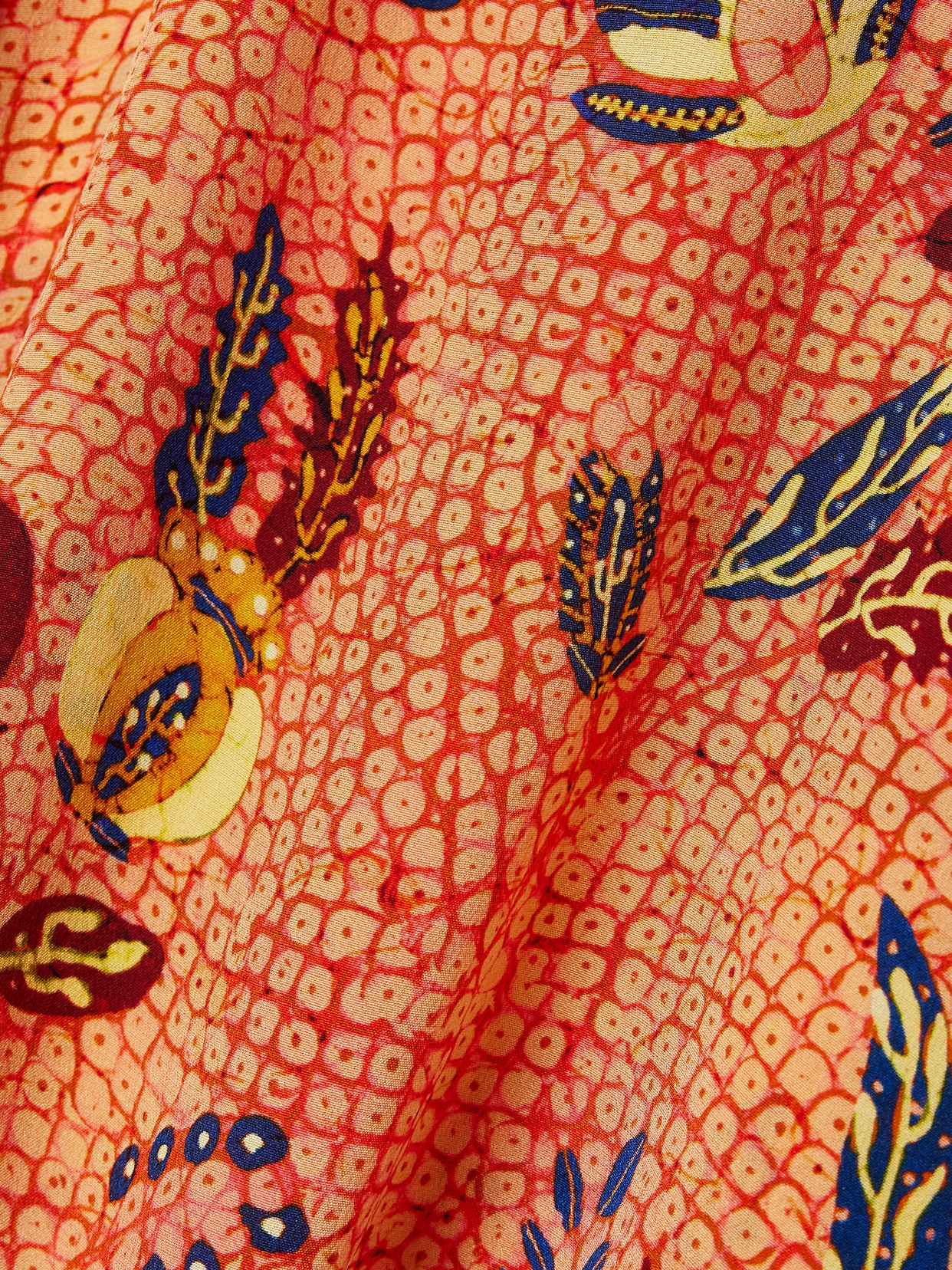 Ulla Johnson Ashlyn Ruffled Printed Silk Crepe De Chine Blouse In Orange