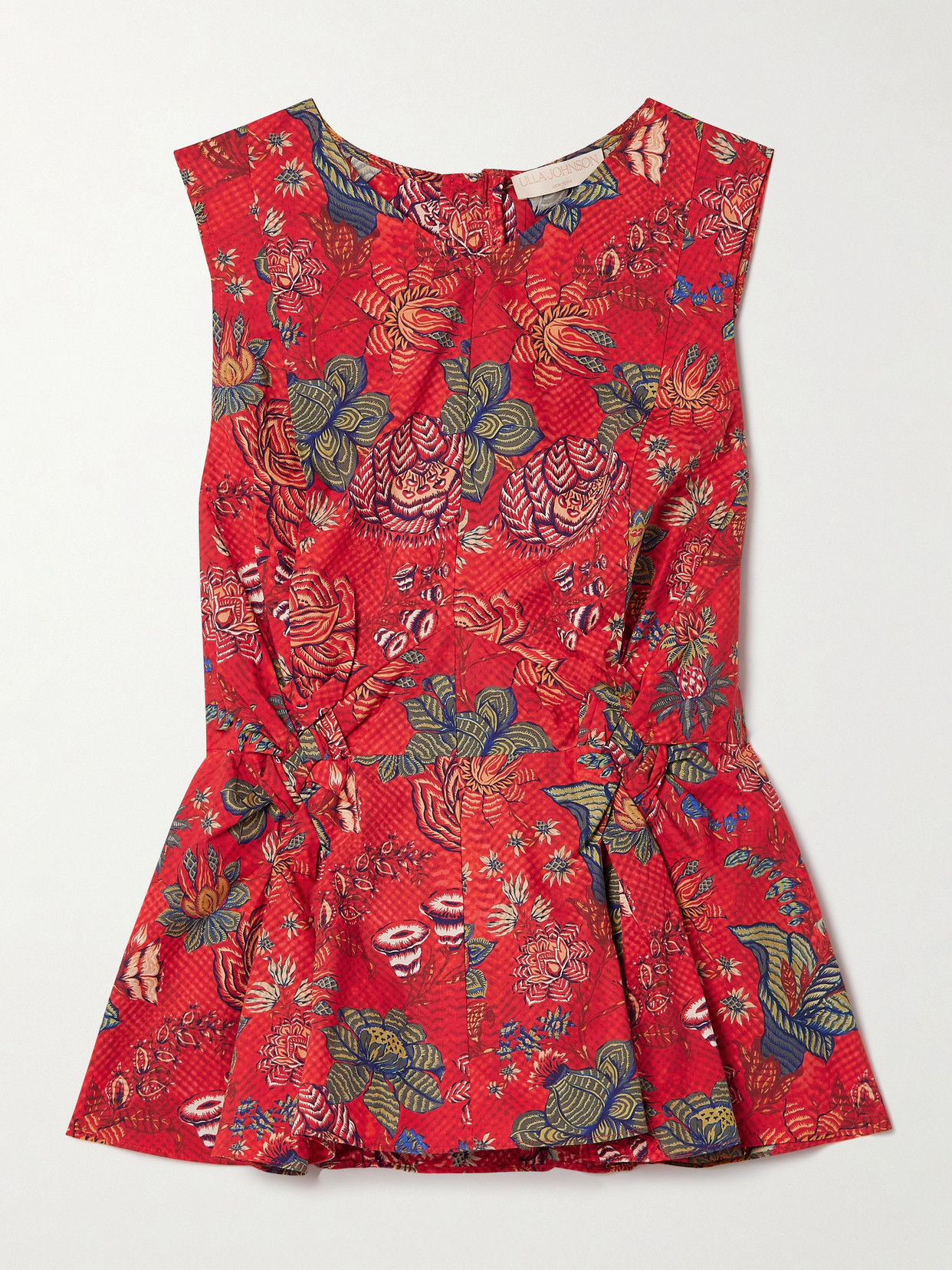 Ulla Johnson Sydney Top Hibiscus In Red