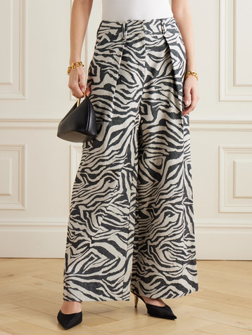 Ulla Johnson Cai jacquard wide-leg pants