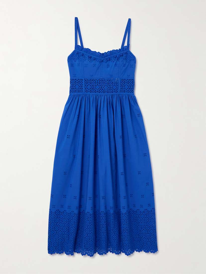 Ulla Johnson Celestia Ruffled Broderie Anglaise Cotton Midi Dress