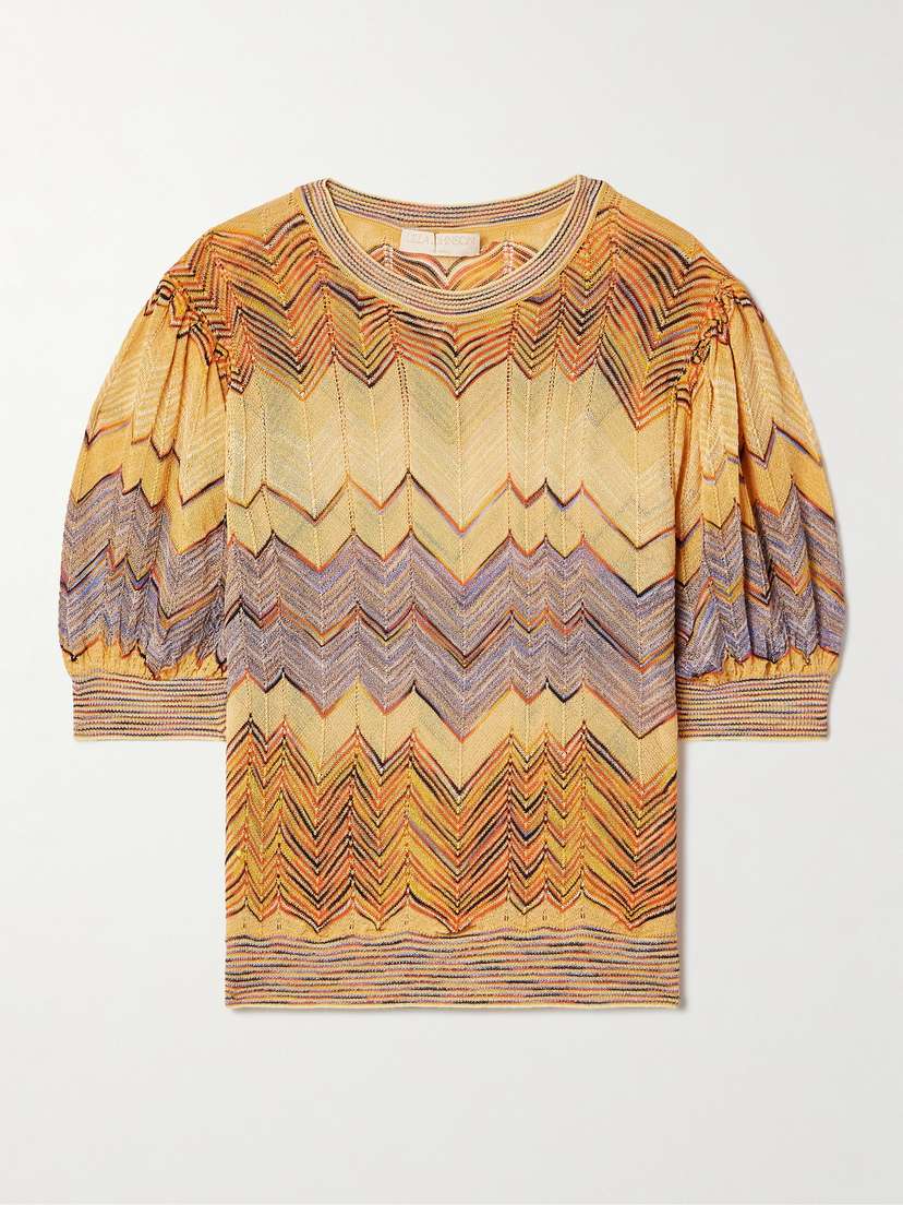 Ulla Johnson Priscilla Metallic Jacquard-knit Top - x large