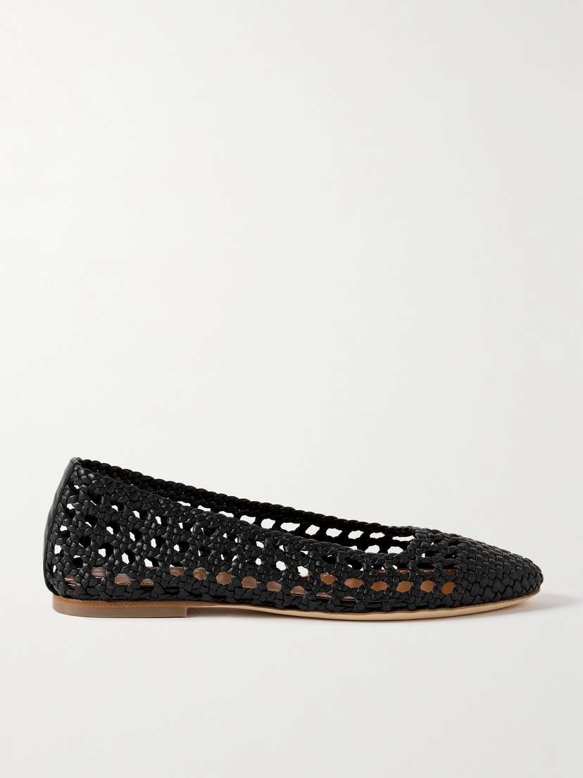 Staud Nell Woven Leather Ballet Flats