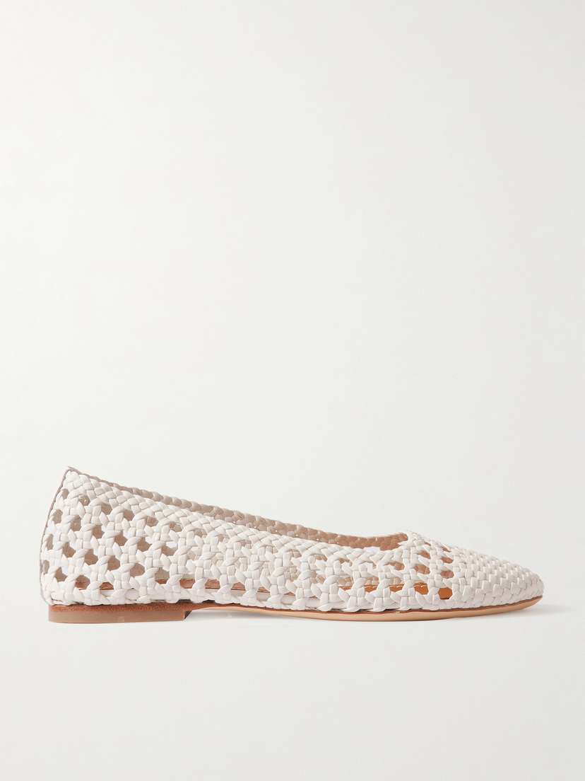 Staud Nell Woven Leather Ballet Flats