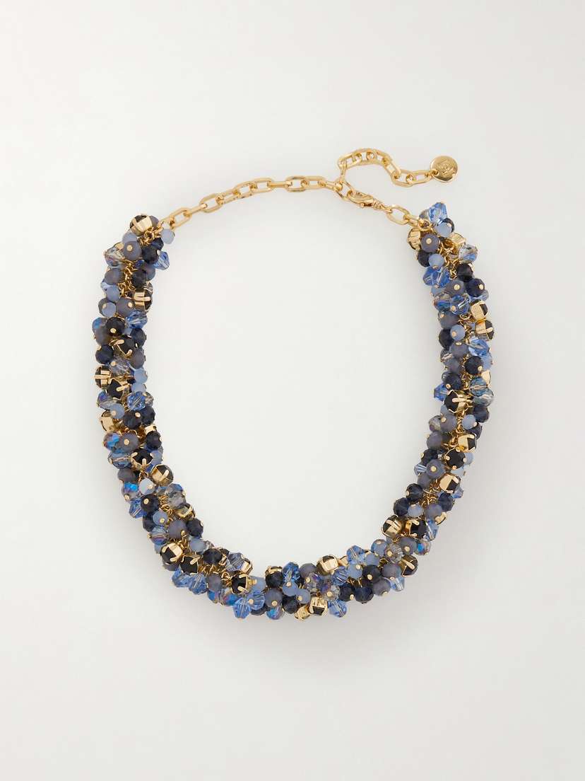 Carolina Herrera Gold-tone, Bead And Crystal Necklace