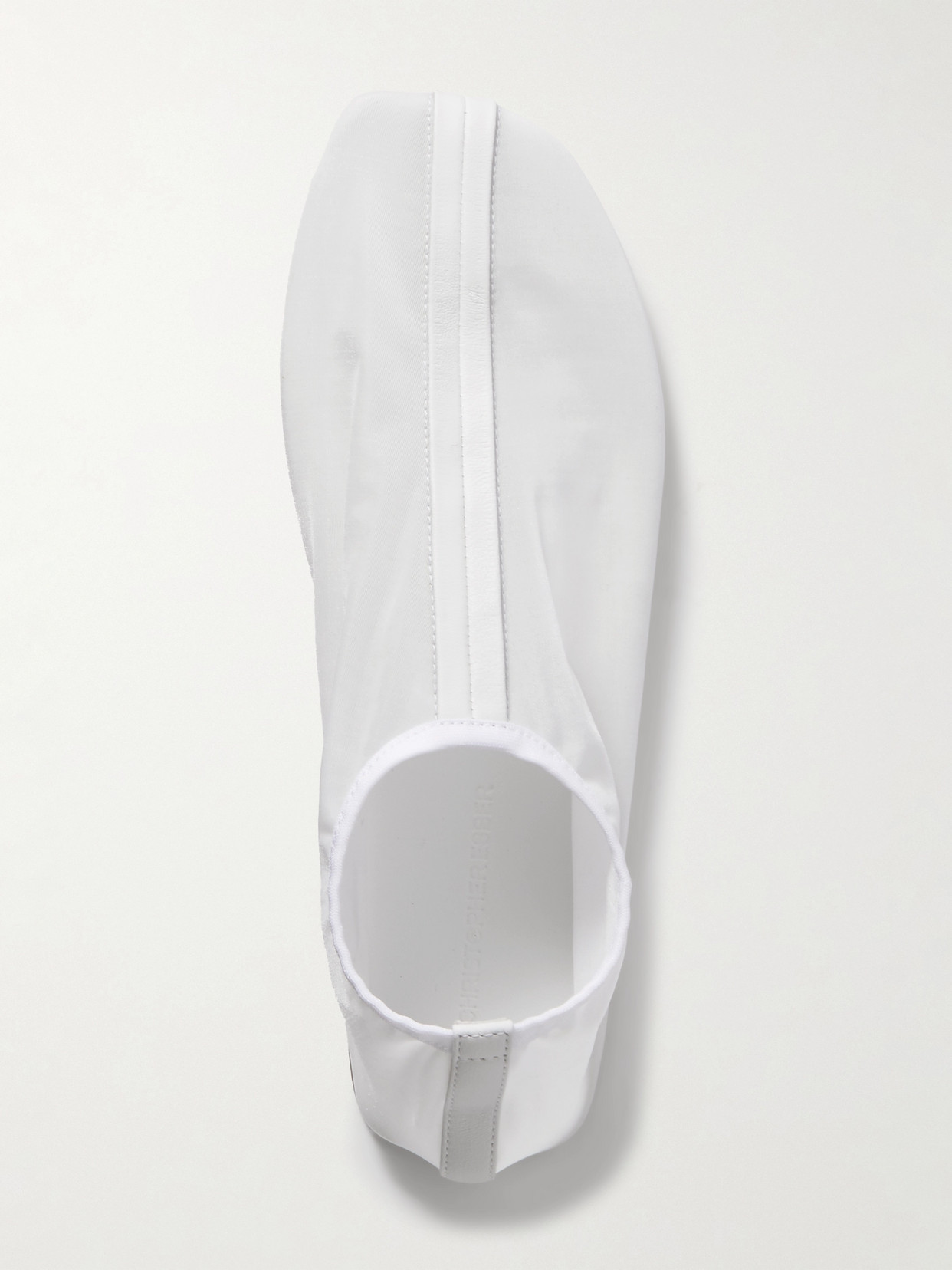 Leather-Trimmed Mesh Ballet Flats