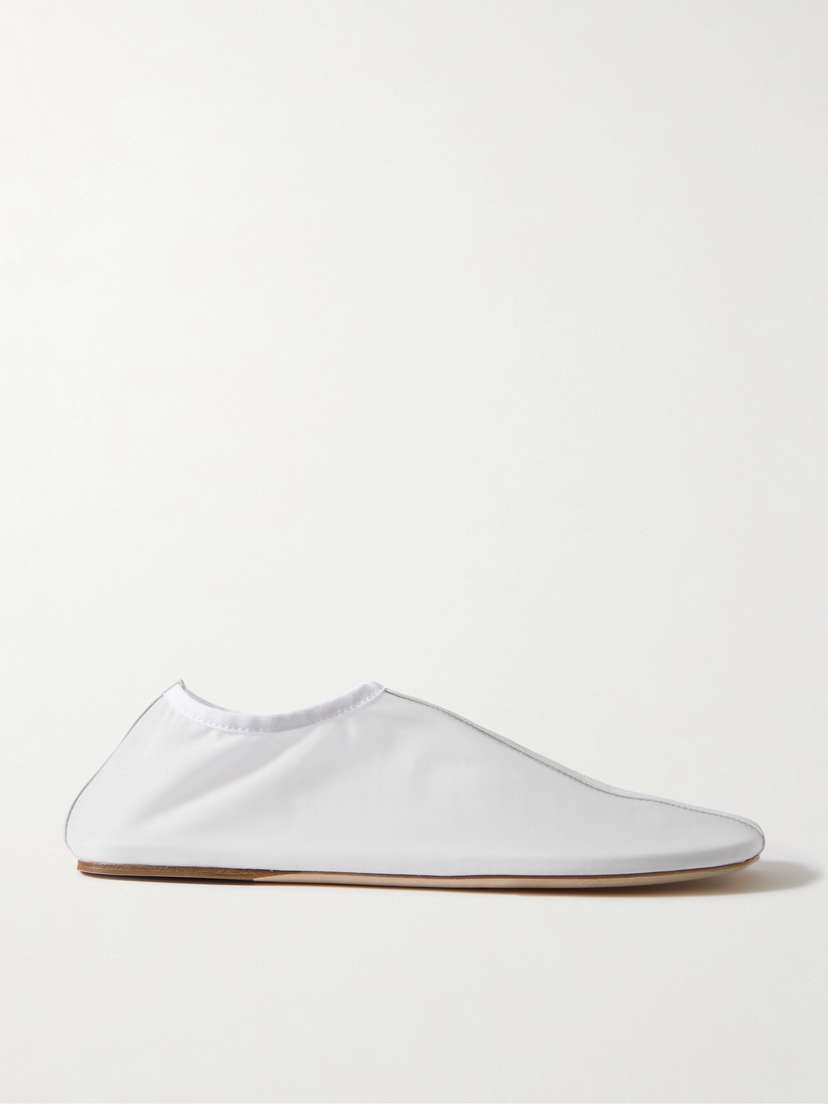 Christopher Esber Leather-trimmed Mesh Ballet Flats