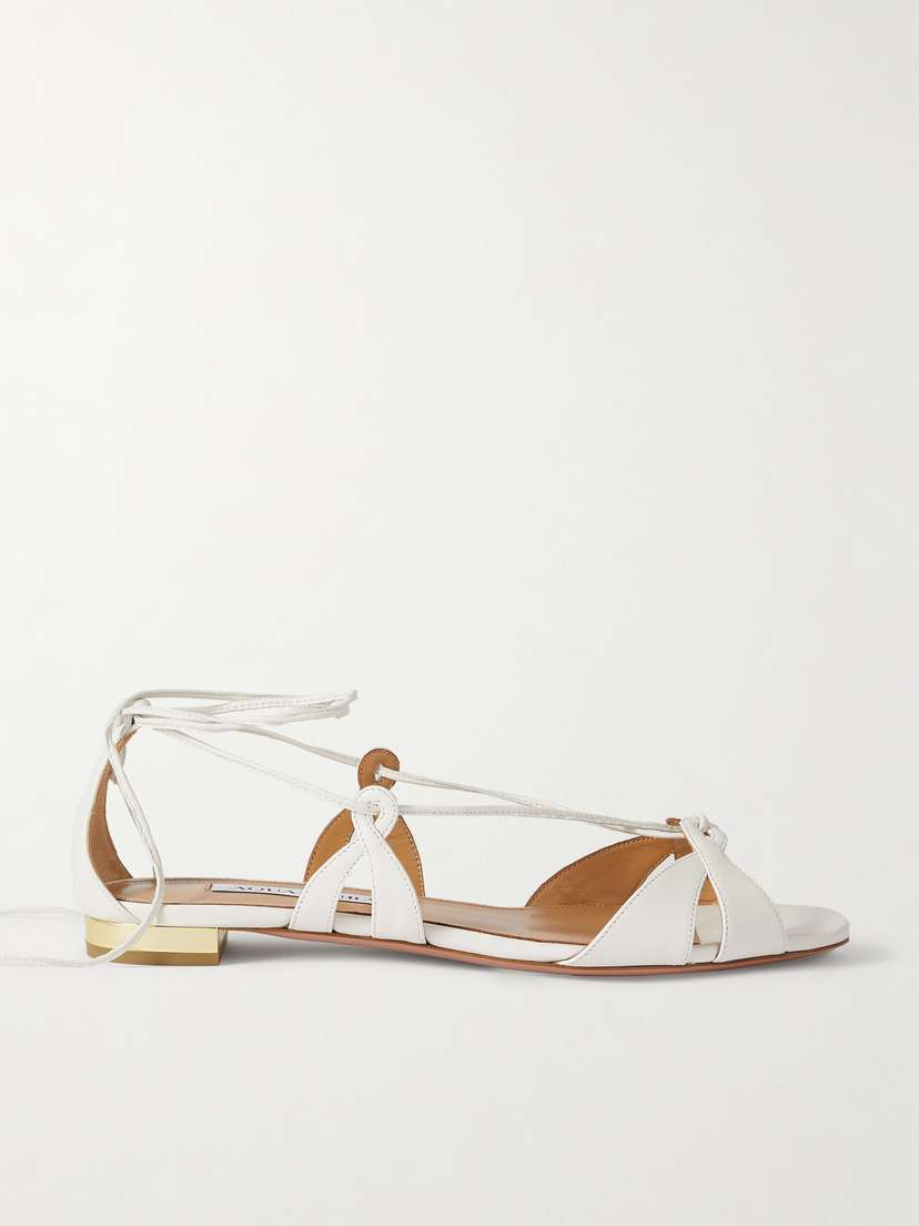Aquazzura Cala Di Volpe Leather Sandals