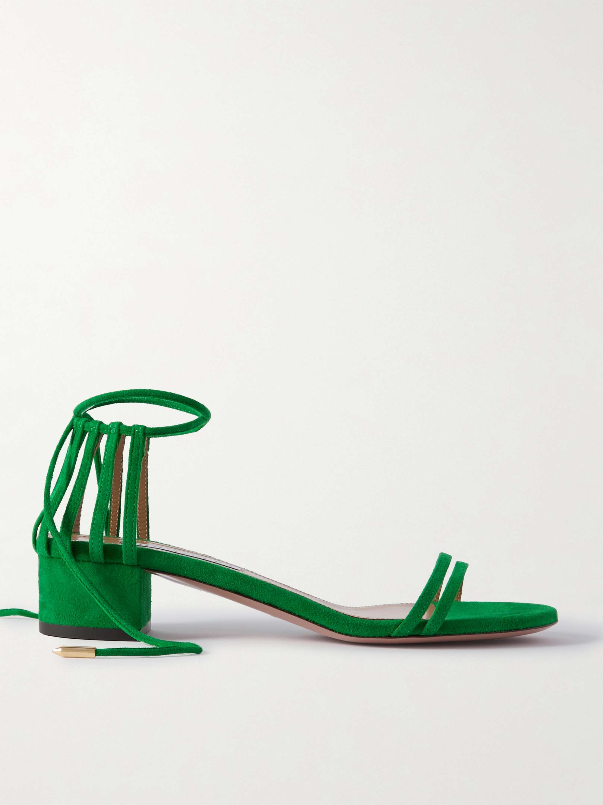 AQUAZZURA Straight to Heaven suede sandals | NET-A-PORTER