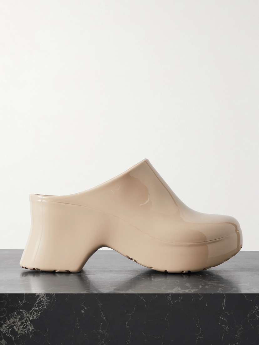 Loewe + Paula's Ibiza Glossed-rubber Mules