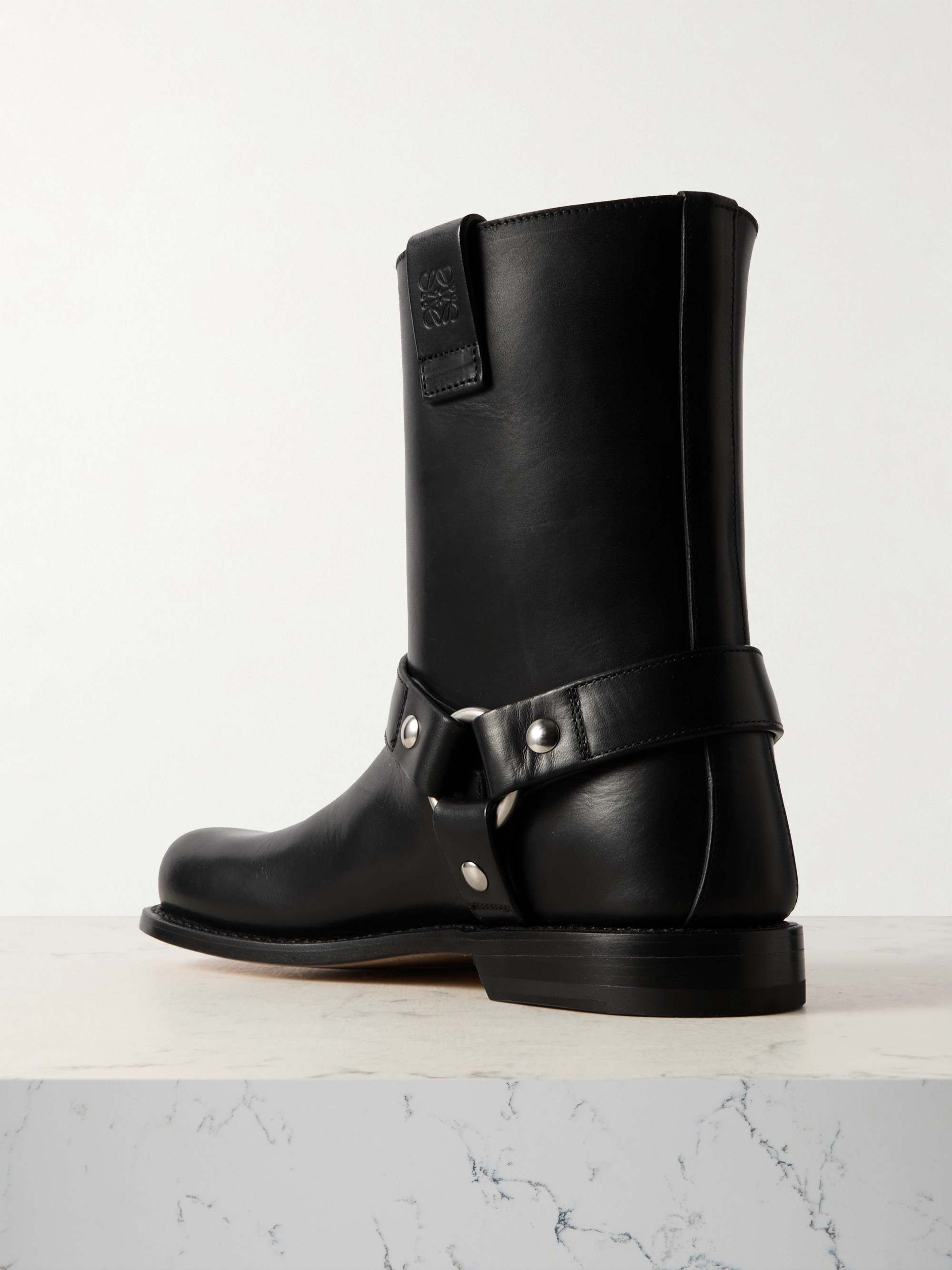 Loewe + Paula's Ibiza leather ankle boots