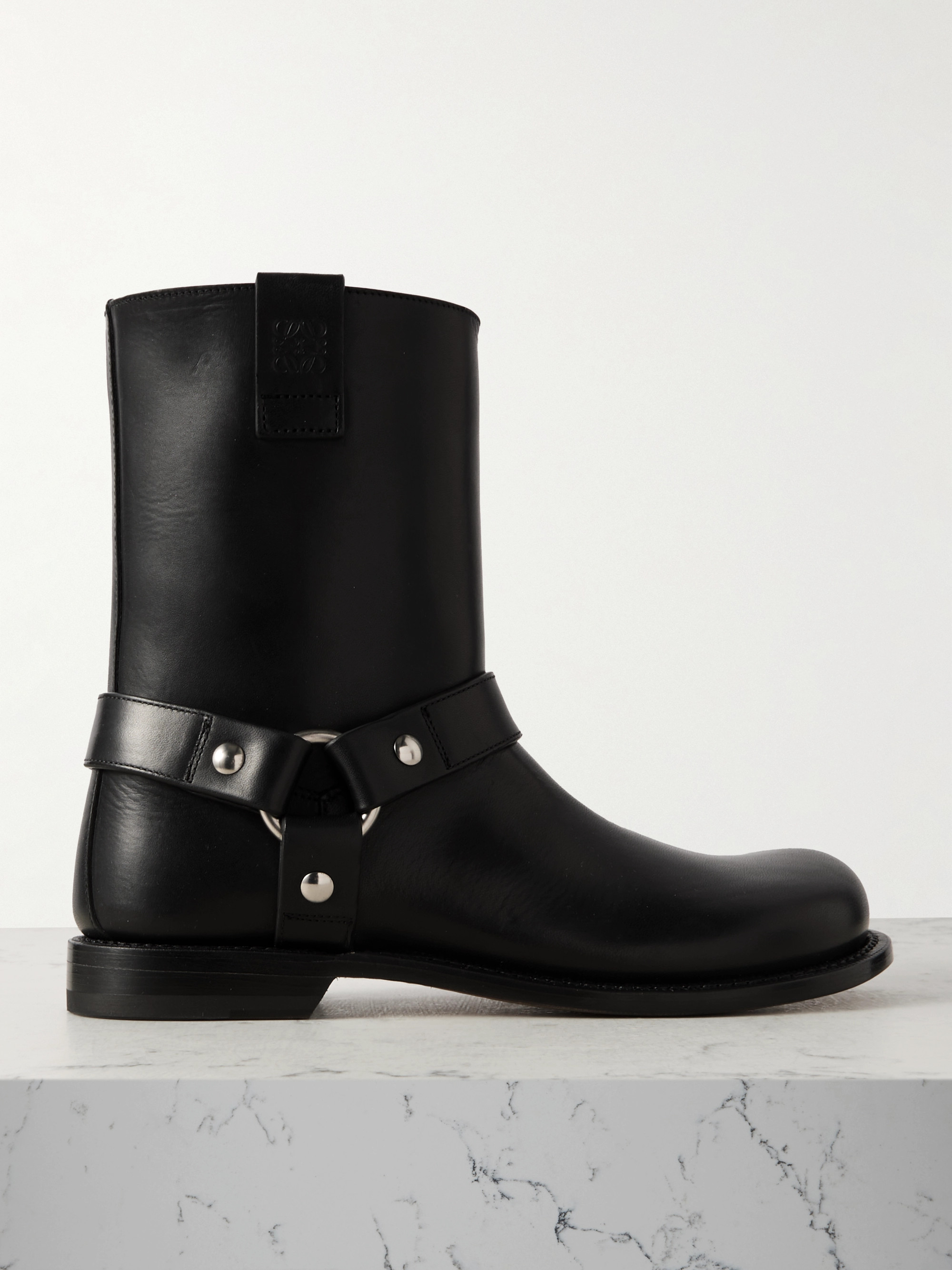 Loewe + Paula's Ibiza leather ankle boots