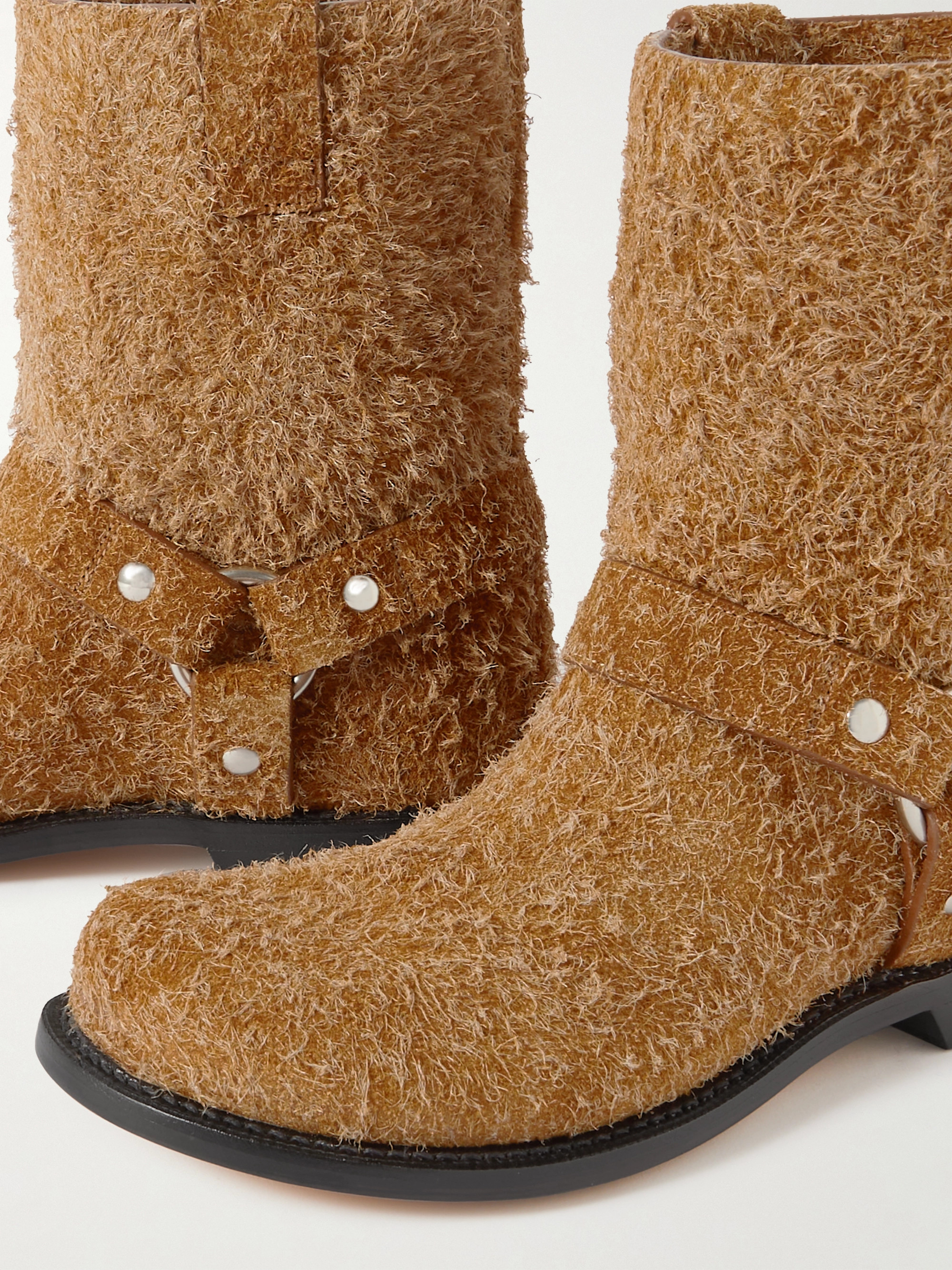 Loewe + Paula's Ibiza Campo brushed suede ankle boots