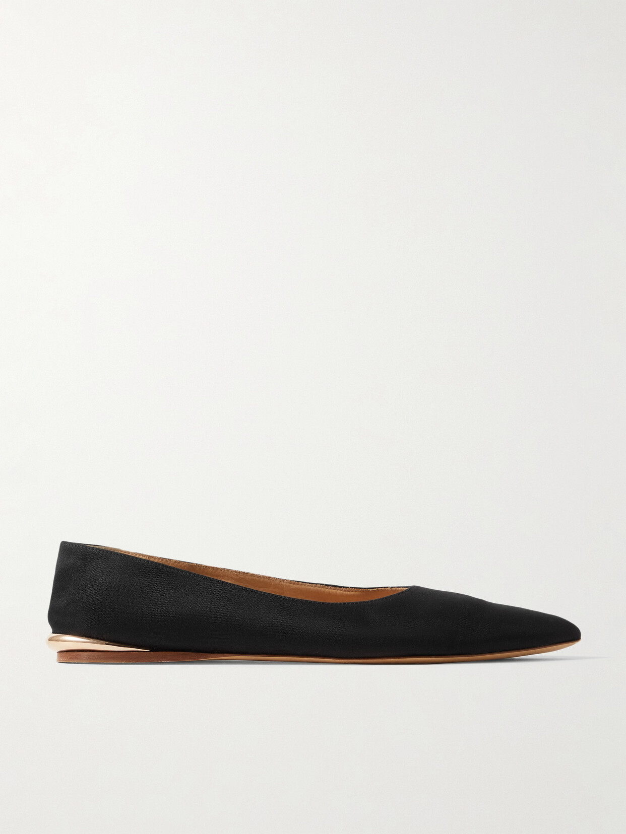 Shop Gabriela Hearst Fleur Embellished Canvas Ballet Flats In Black