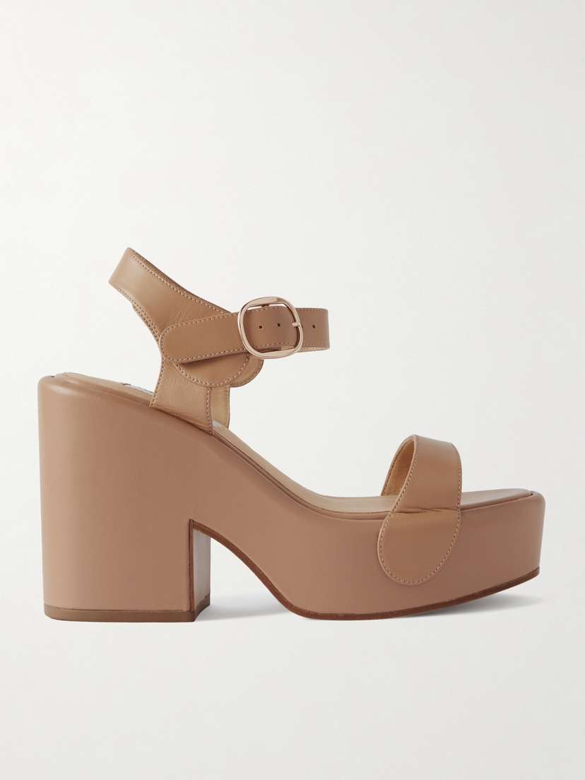 Gabriela Hearst Iris Leather Platform Sandals