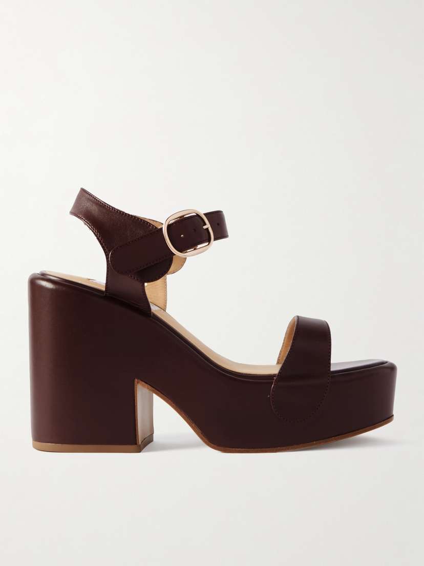 Gabriela Hearst Iris Leather Platform Sandals