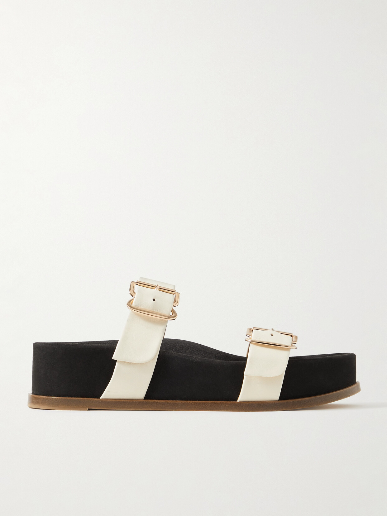 Gabriela Hearst - Wren Leather Platform Slides - Ivory