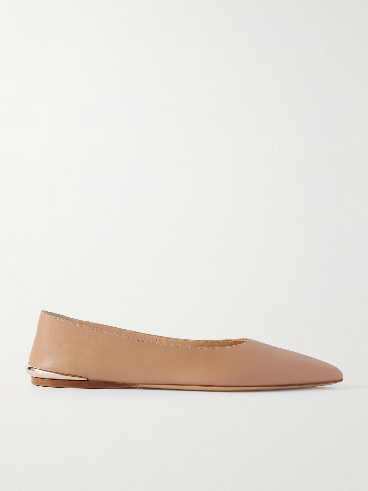 Gabriela Hearst Fleur Leather Point-toe Flats In Pink