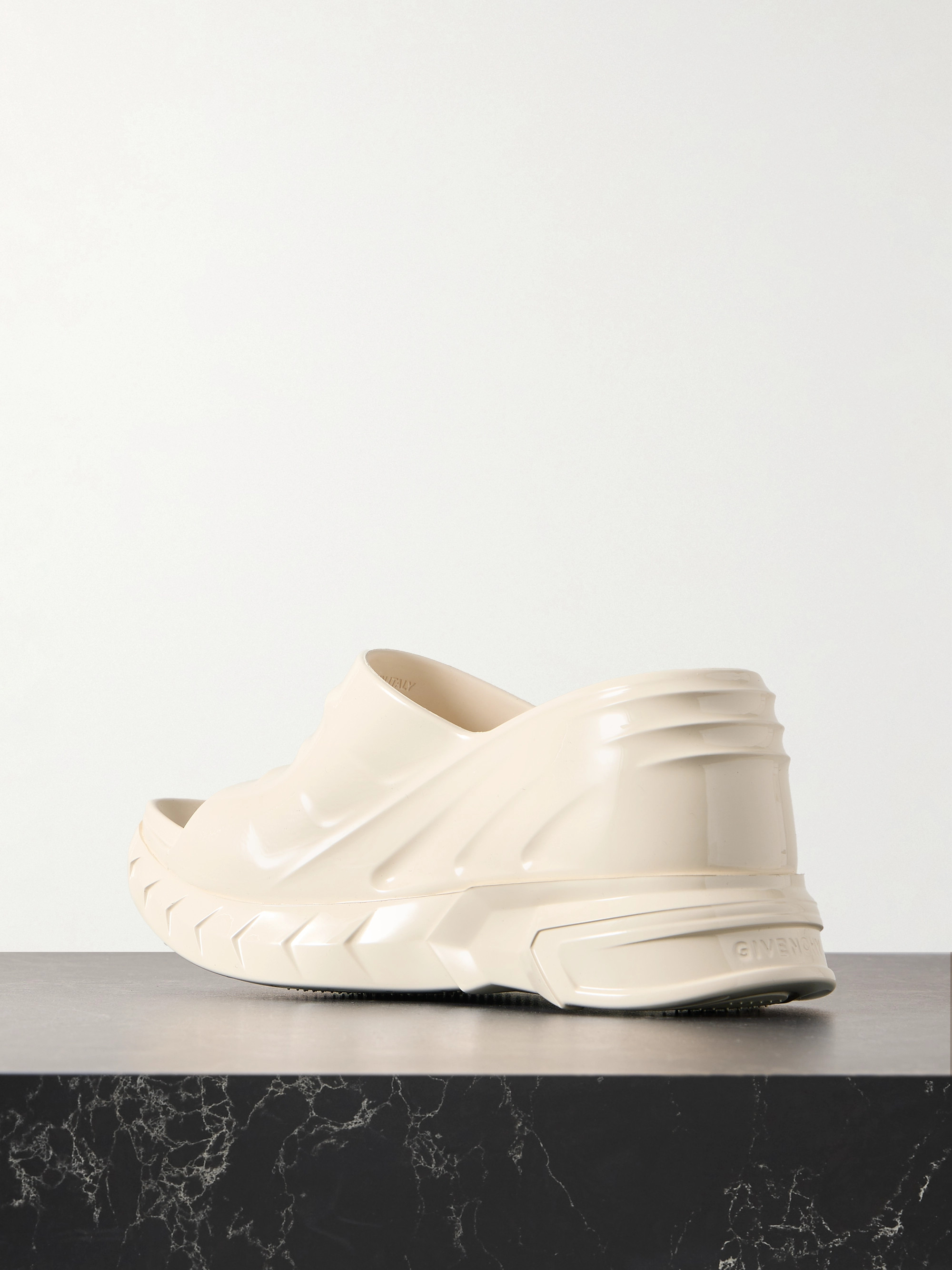 Givenchy Marshmallow glossed-rubber platform wedge mules