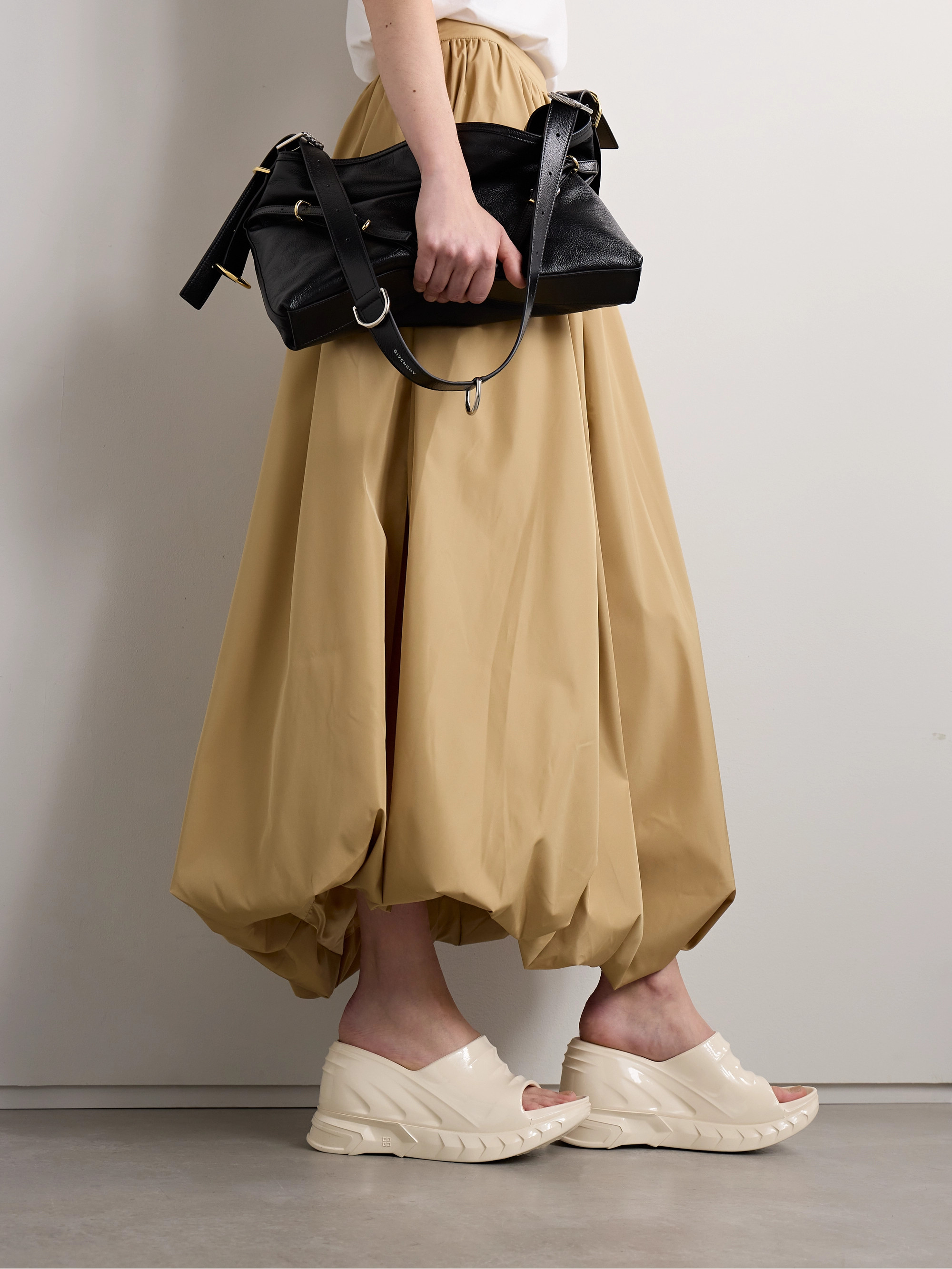 Givenchy Marshmallow glossed-rubber platform wedge mules