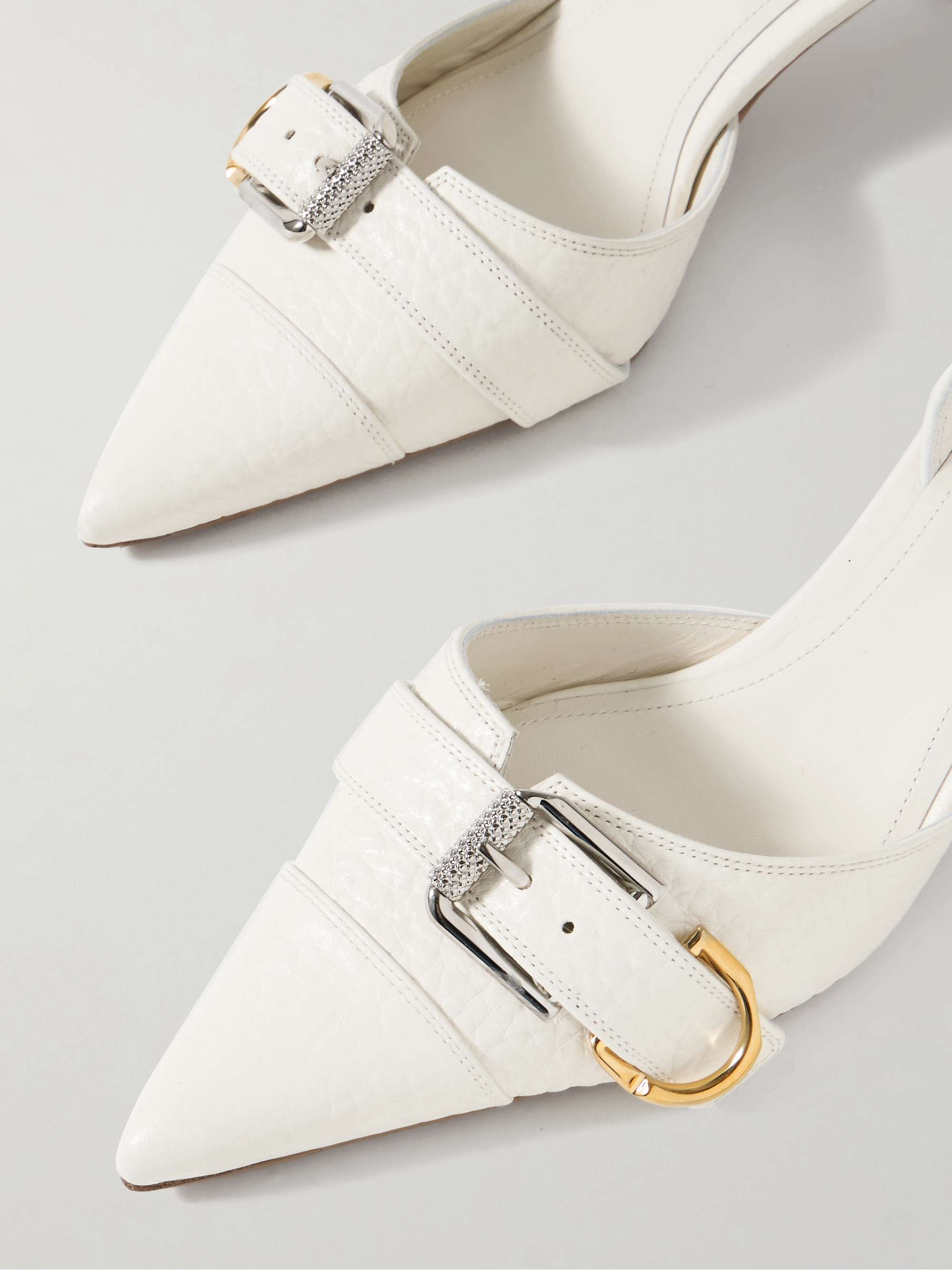 GIVENCHY Voyou textured-leather slingback pumps | NET-A-PORTER