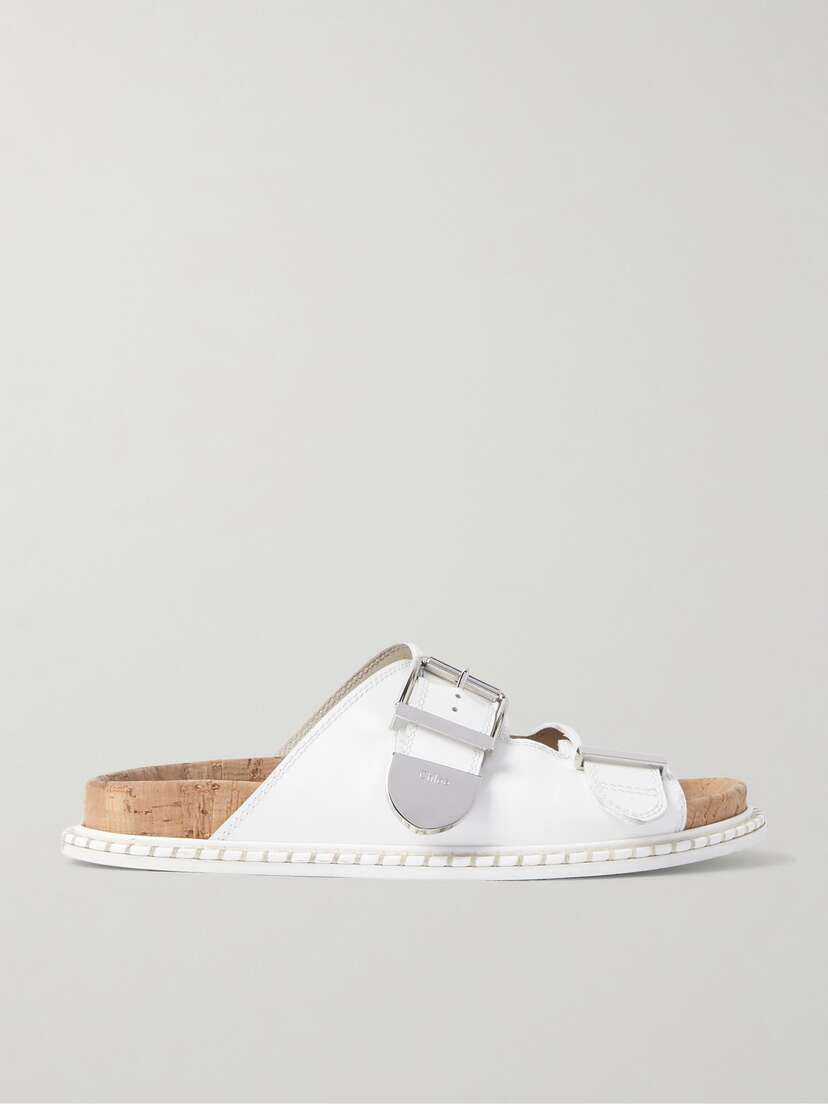 Chloé Rebecca Buckled Leather Slides