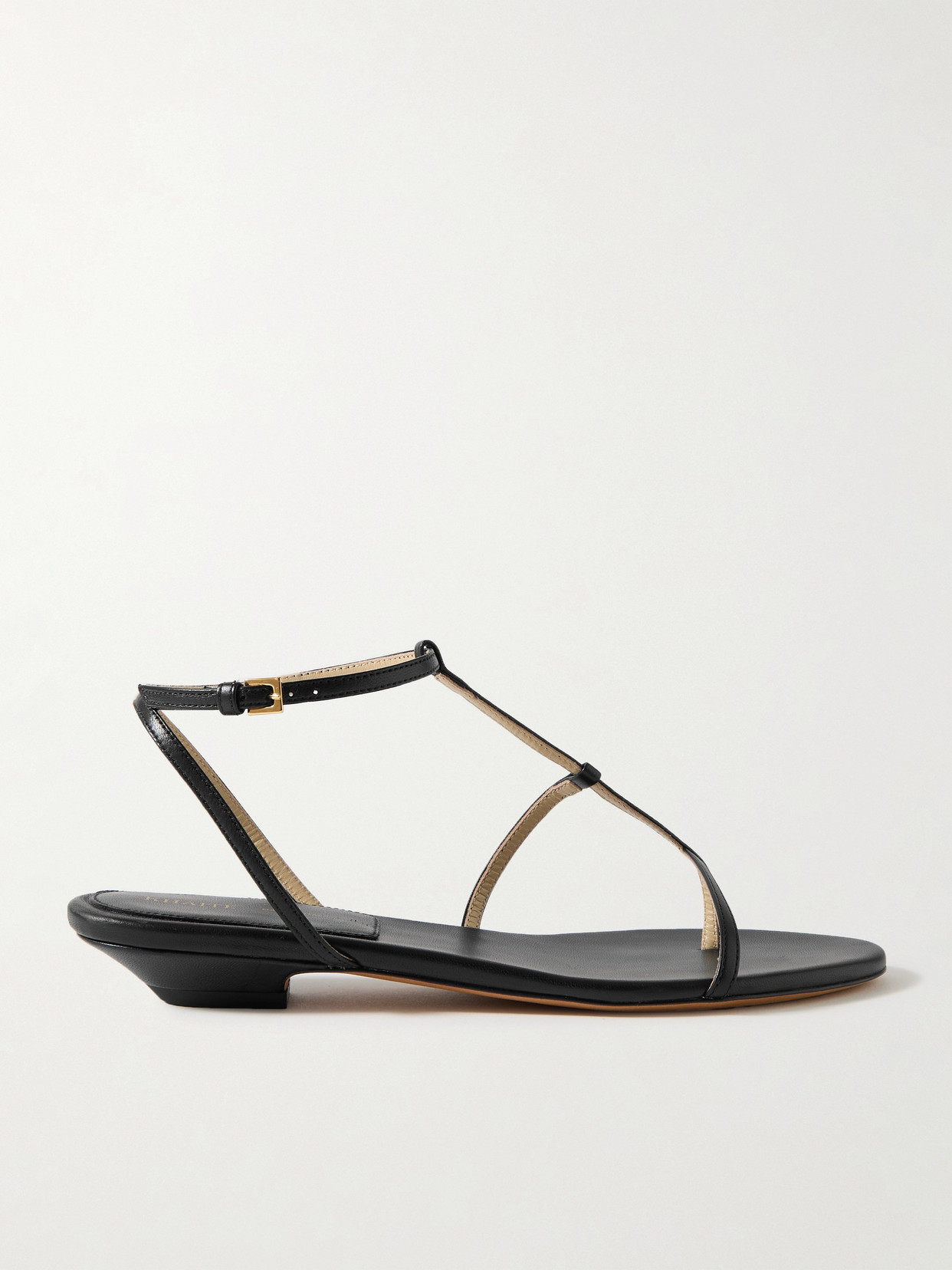Khaite The Jones Leather Sandals - Women's - Lamb Skin/leather In Black