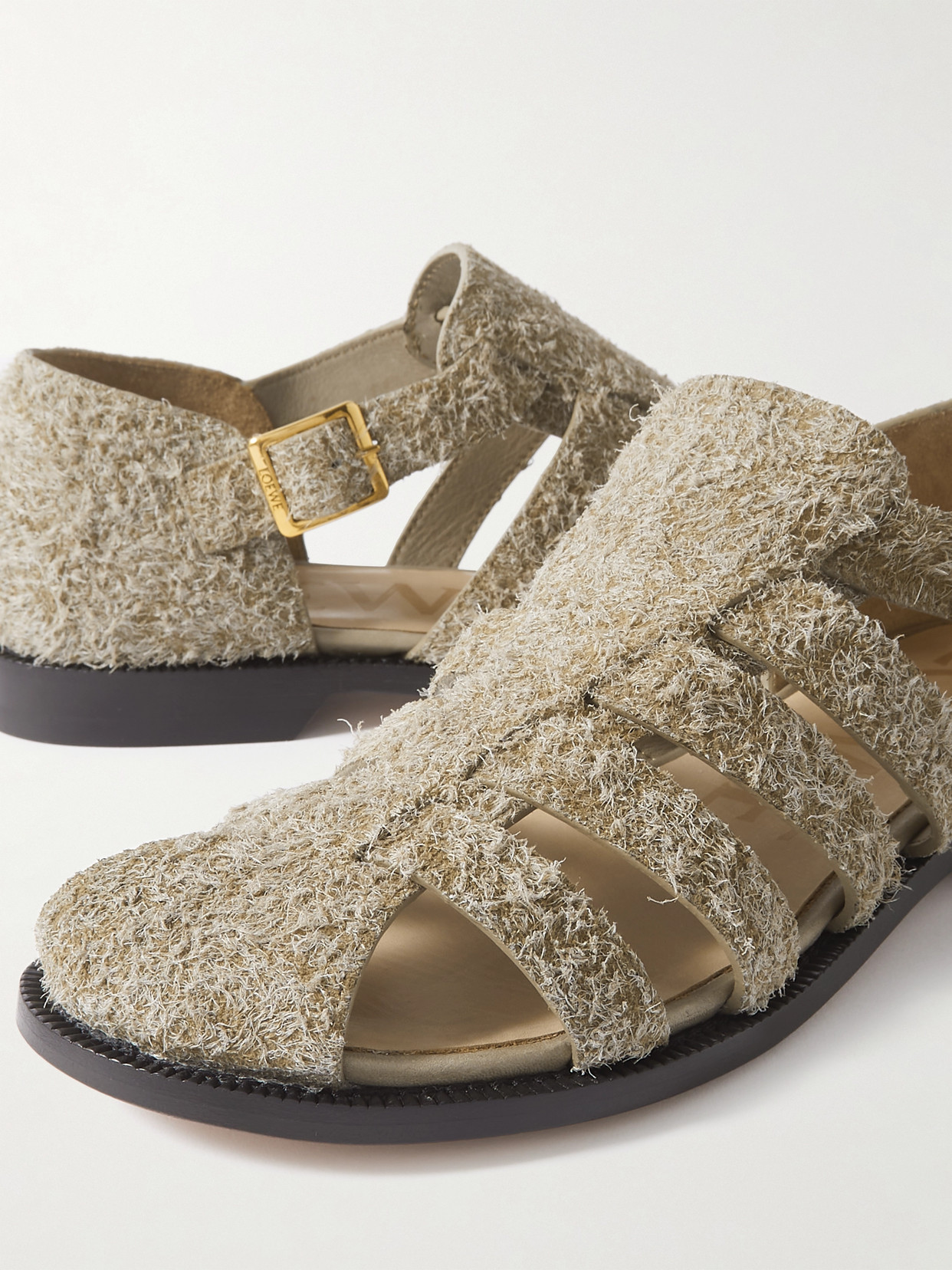 Campo Cutout Brushed-Suede Sandals