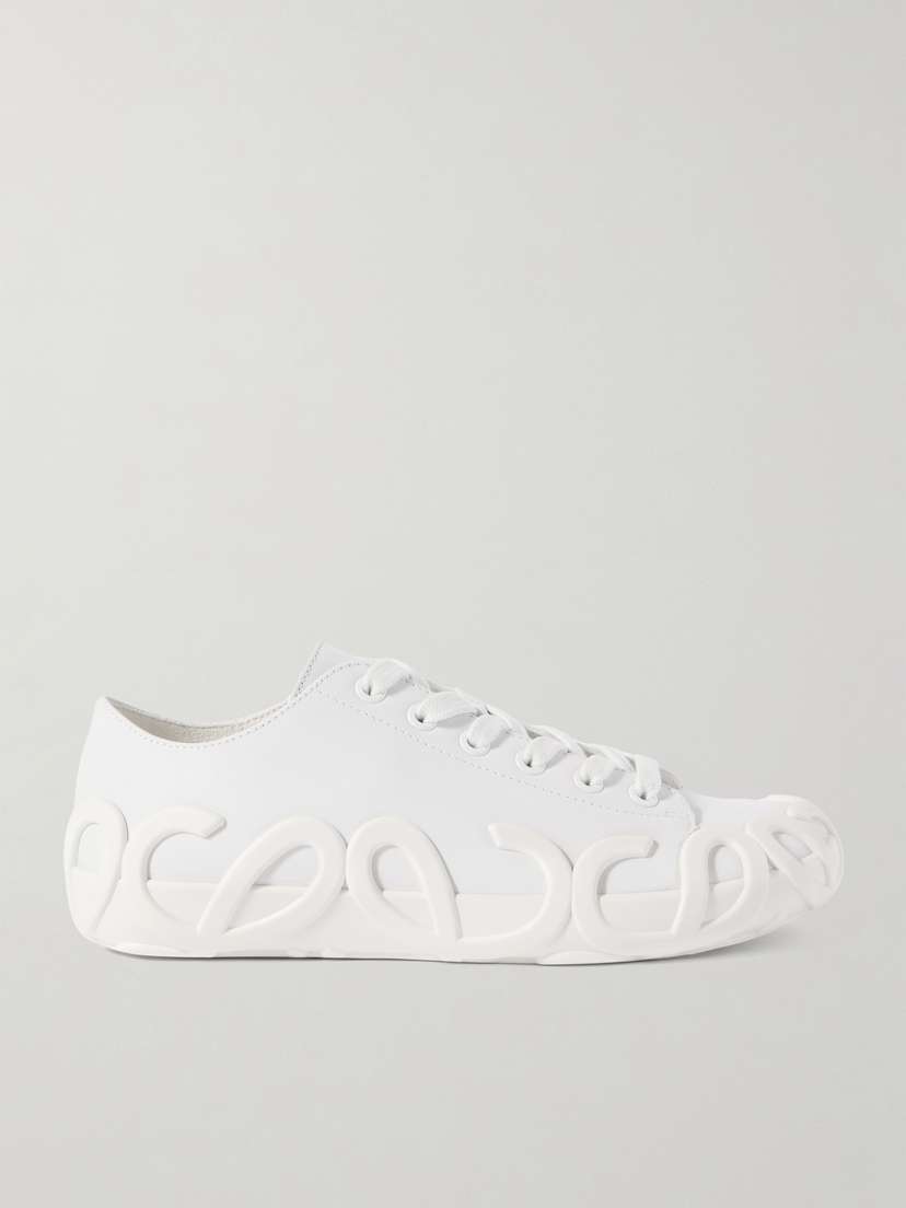 Loewe Rise Rubber-trimmed Nubuck Sneakers