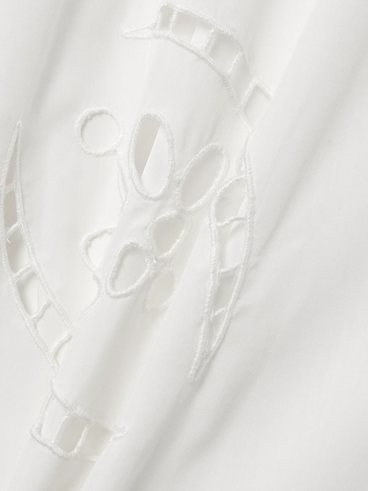 Isabel Marant Bilya Oversized Broiderie Anglaise Modal-blend Poplin Shirt In White