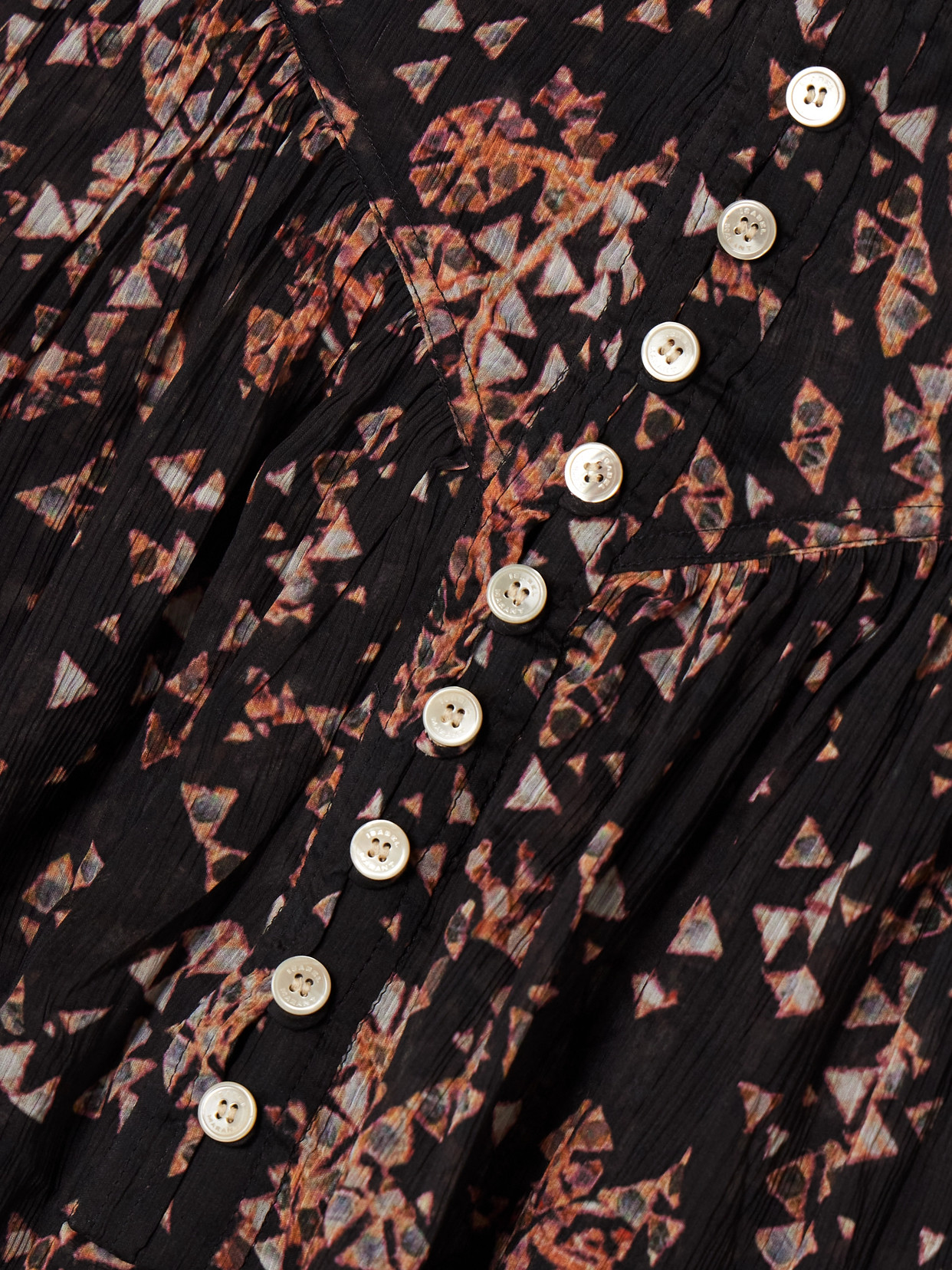 Isabel Marant Kiledia Printed Cotton And Silk-blend Crepe Blouse In Black