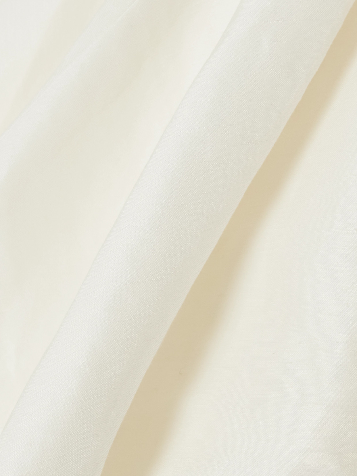 Aje Mimosa Pleated Linen And Silk-blend Midi Dress In Ivory