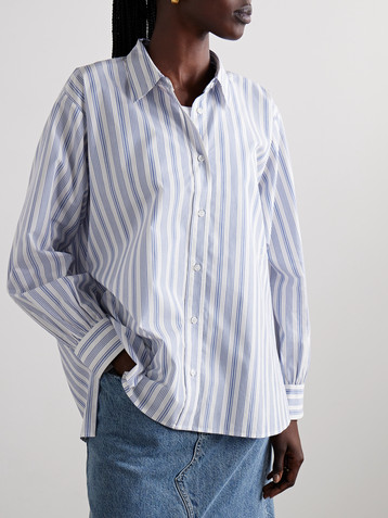 Dôen Hava striped cotton-voile shirt