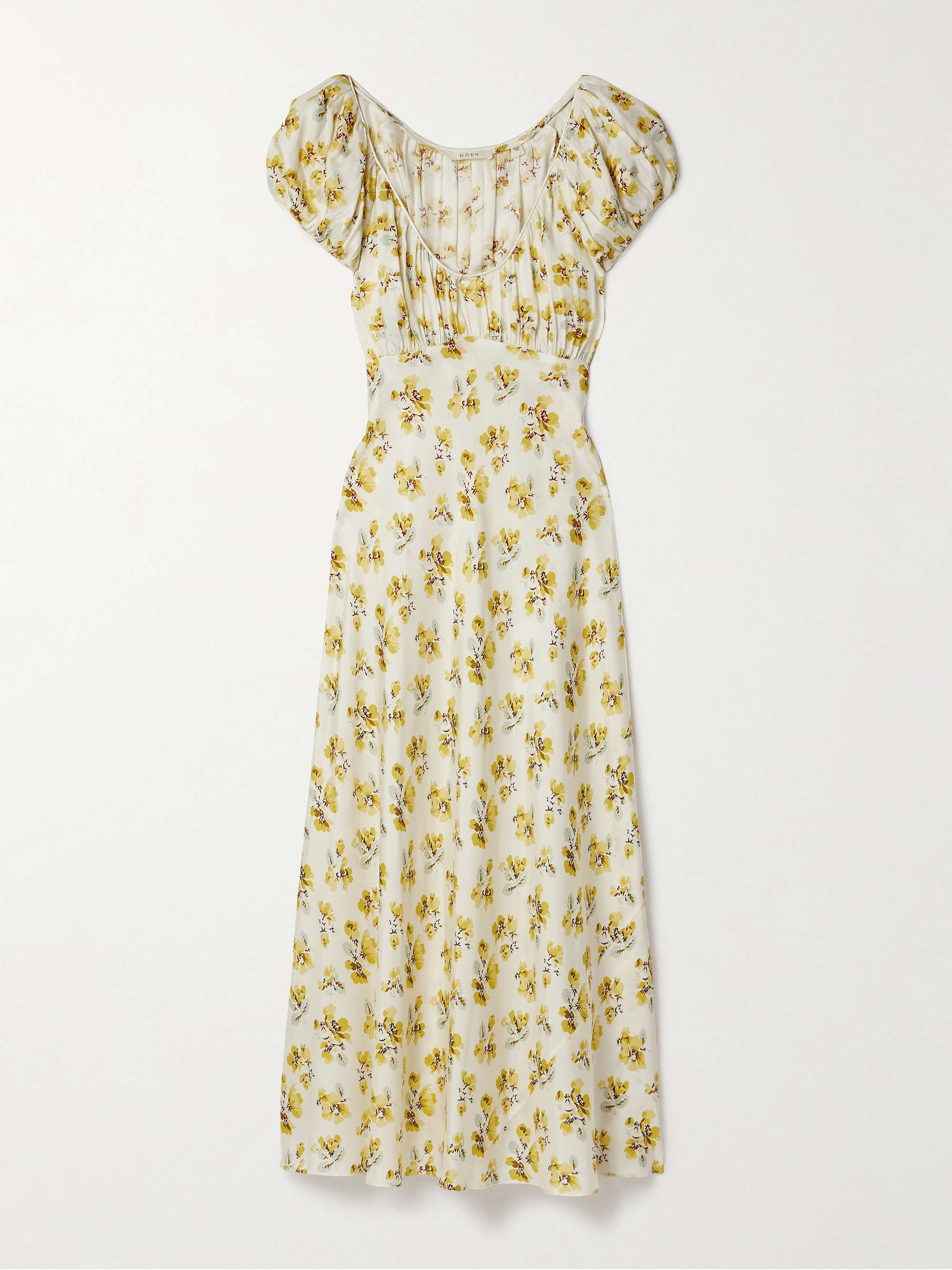 DOEN Florencia floral print silk blend midi dress NET A PORTER