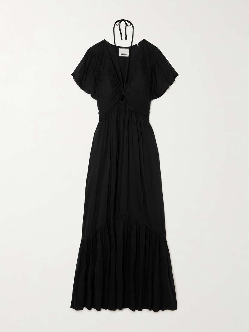 Isabel Marant Agathe Tiered Cotton And Silk-blend Crepon Maxi Dress