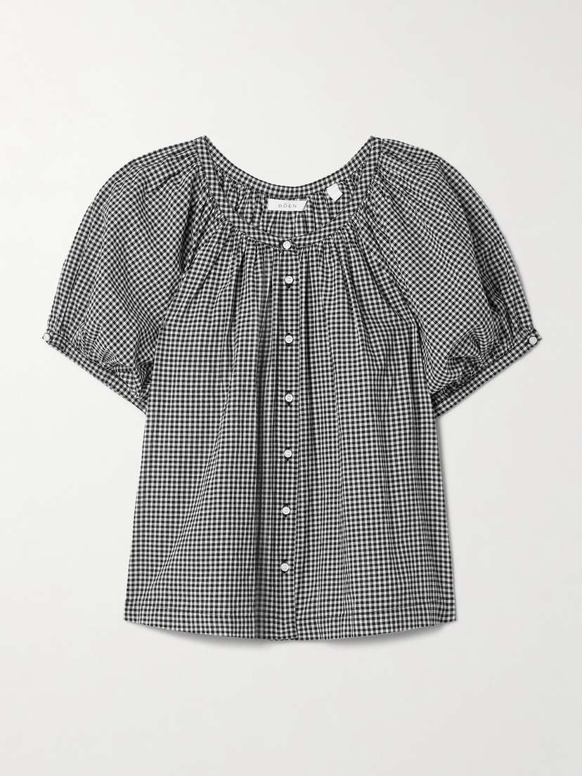 DÔEN June Gingham Organic Cotton Blouse - xx large