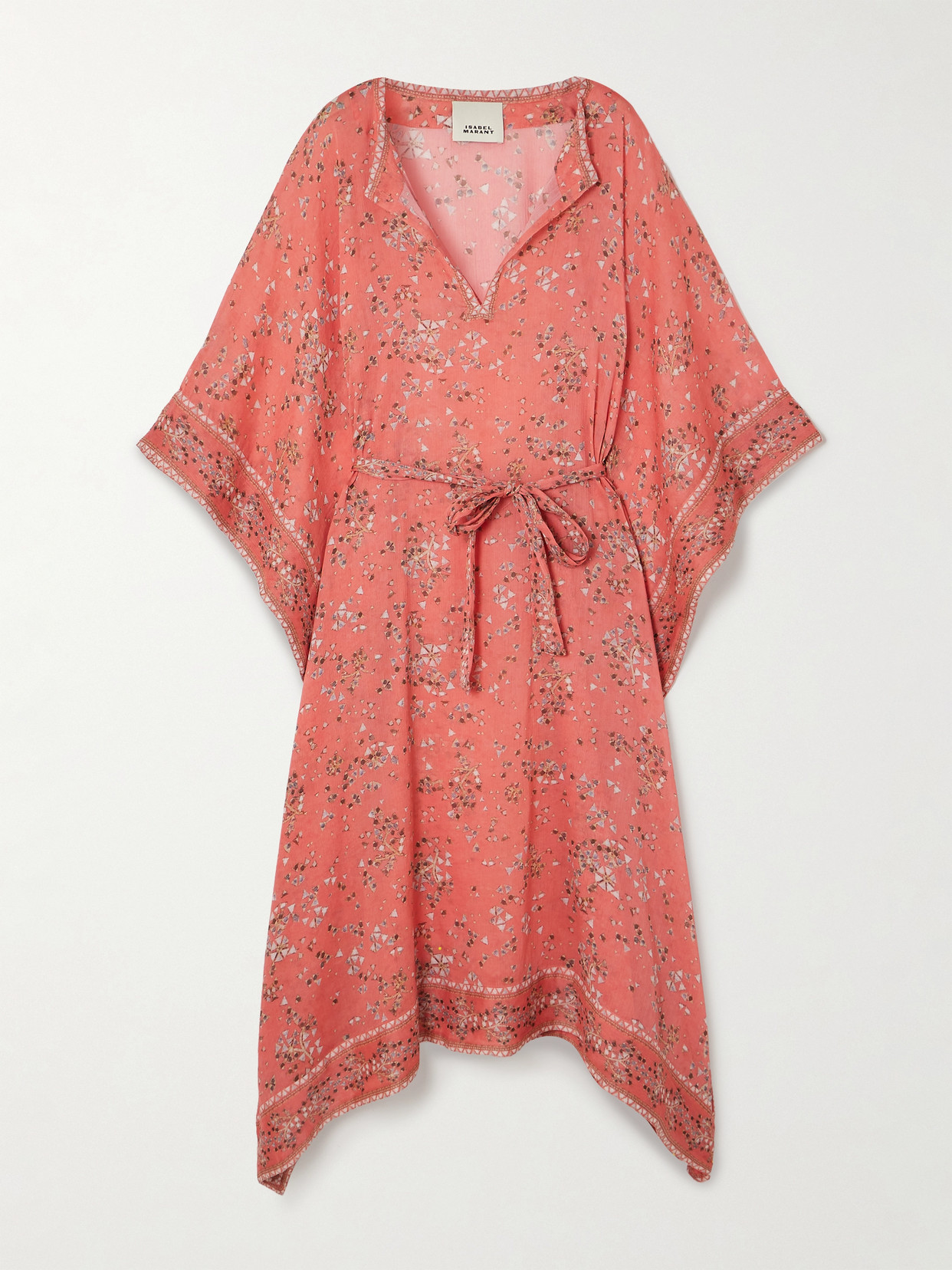 Isabel Marant - Amira Printed Cotton And Silk-blend Chiffon Midi Dress - Orange