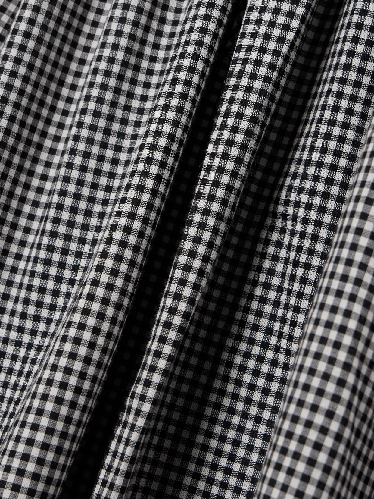 DOEN EMMARETTA SHIRRED GINGHAM ORGANIC COTTON-VOILE MIDI DRESS