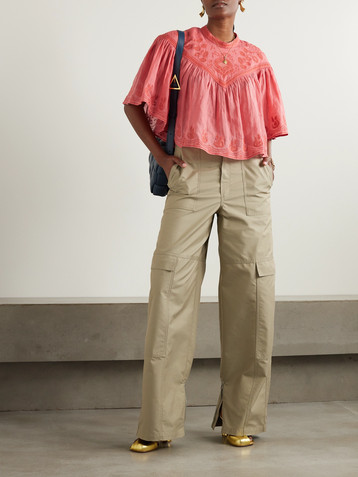 Isabel Marant Elodia embroidered ramie blouse