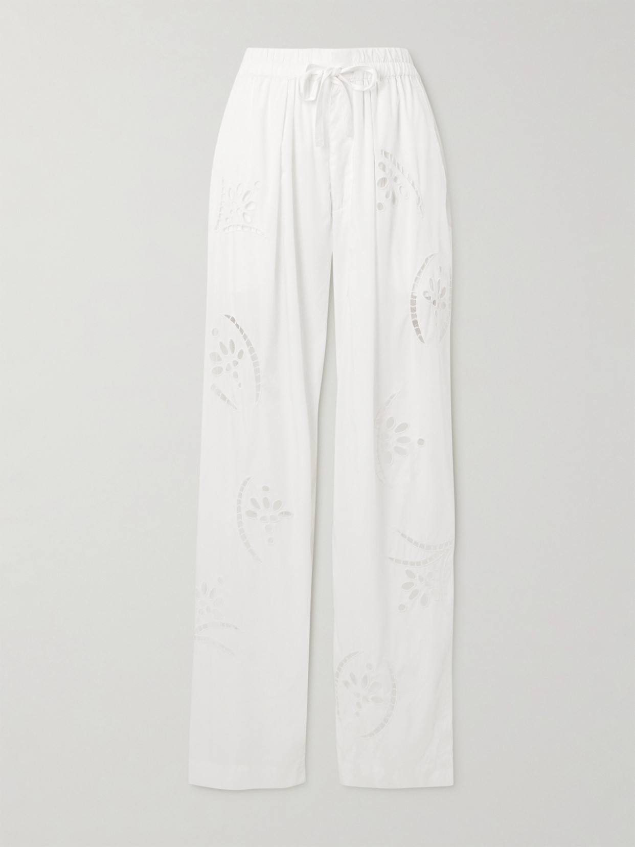 Isabel Marant Hectorina Broderie Anglaise Modal-blend Pants In White