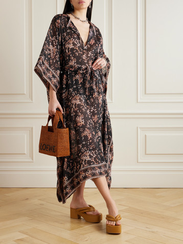 Isabel Marant Amira printed cotton and silk-blend chiffon midi dress