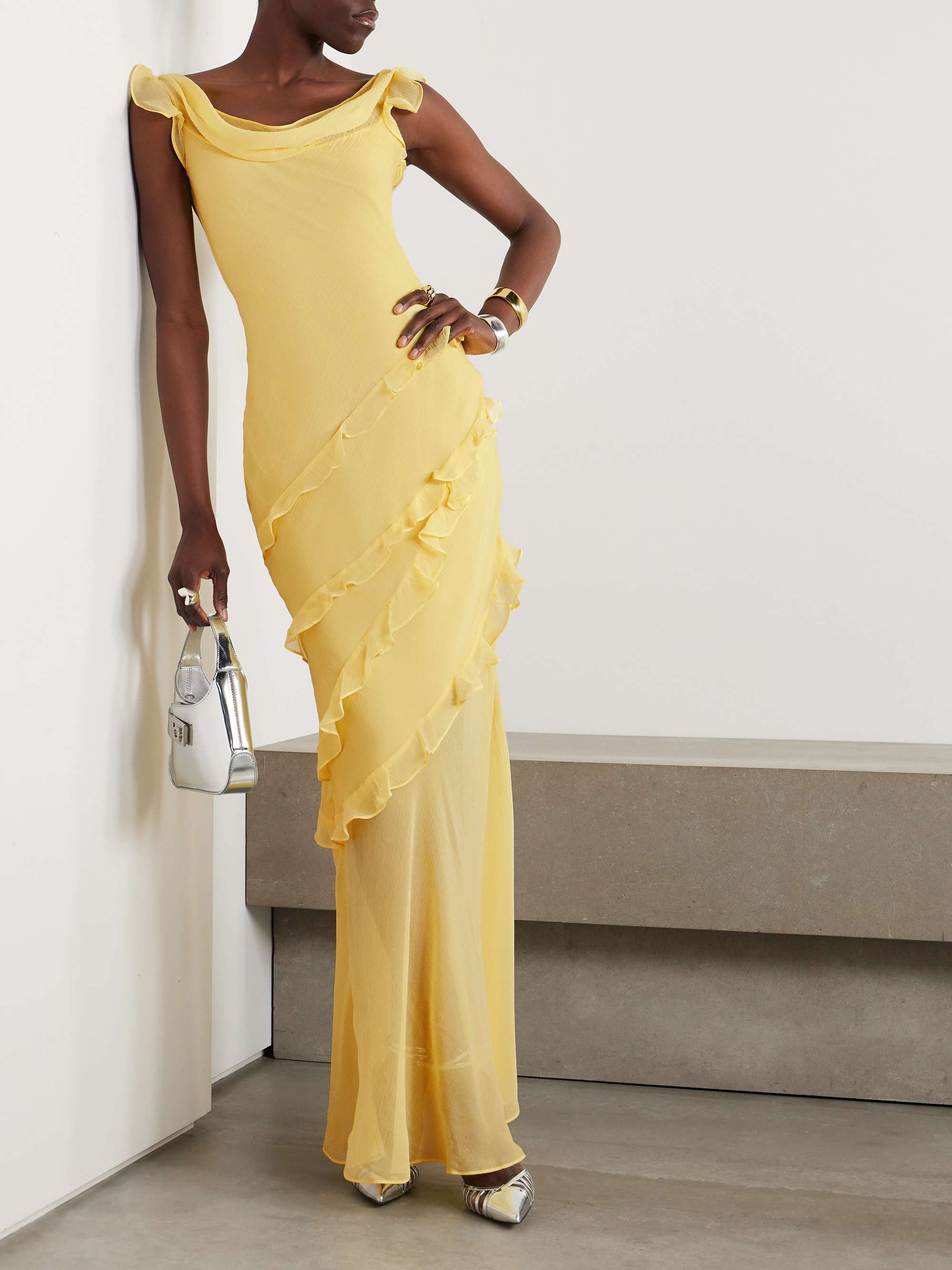 Saloni dress yellow store