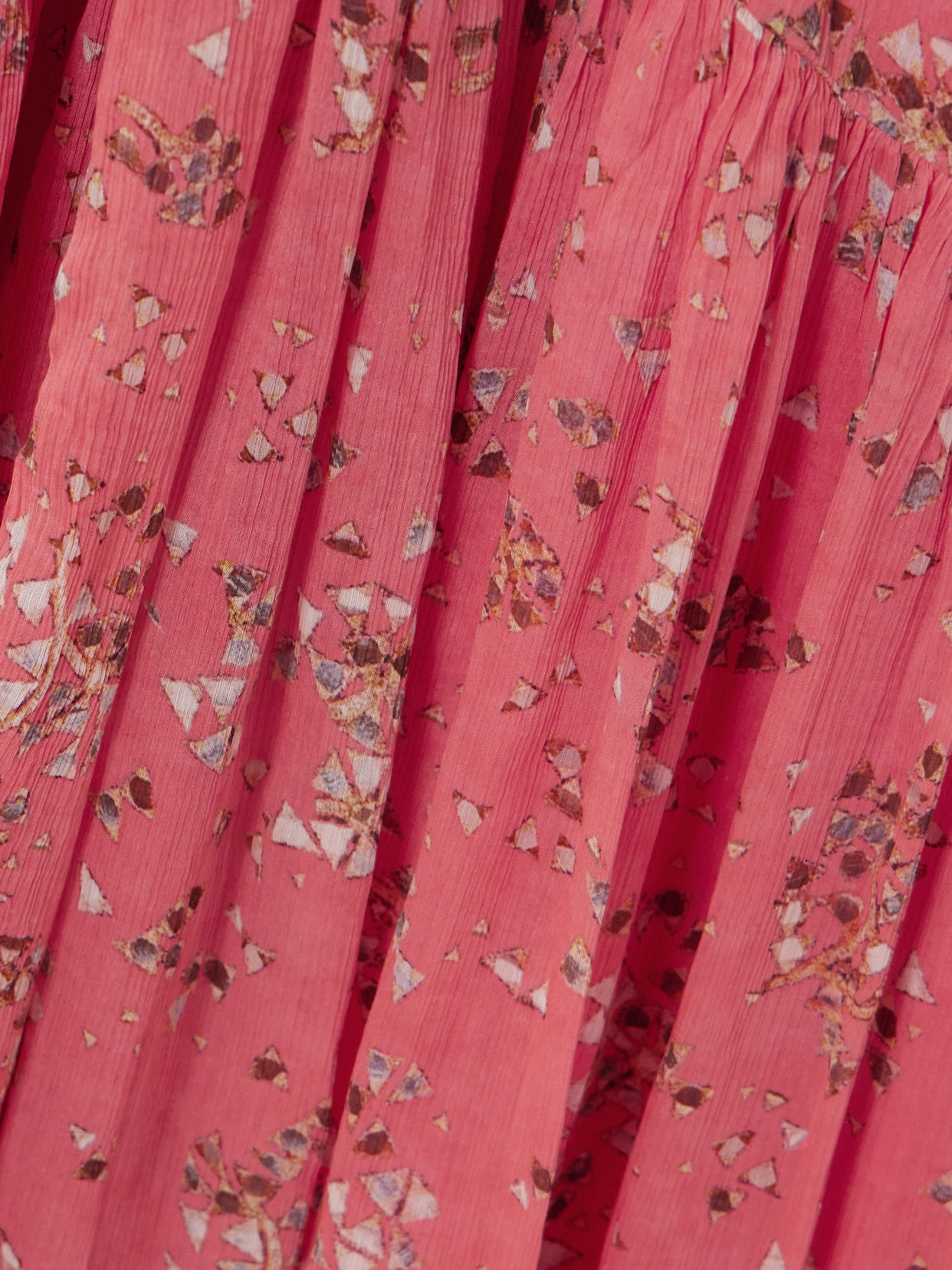 Isabel Marant Agathe Tiered Floral-print Cotton And Silk-blend Crepon Maxi Dress In Orange